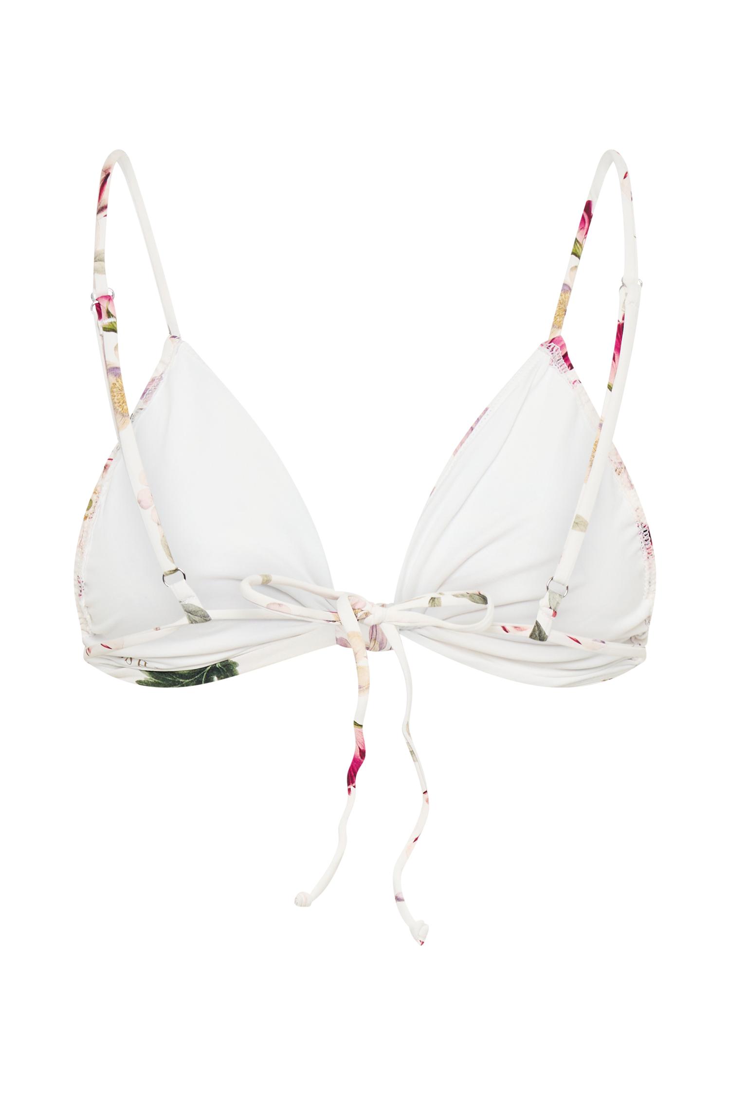 Rosmunda Ruched Bikini Top - Bella Rosa Print Product Image