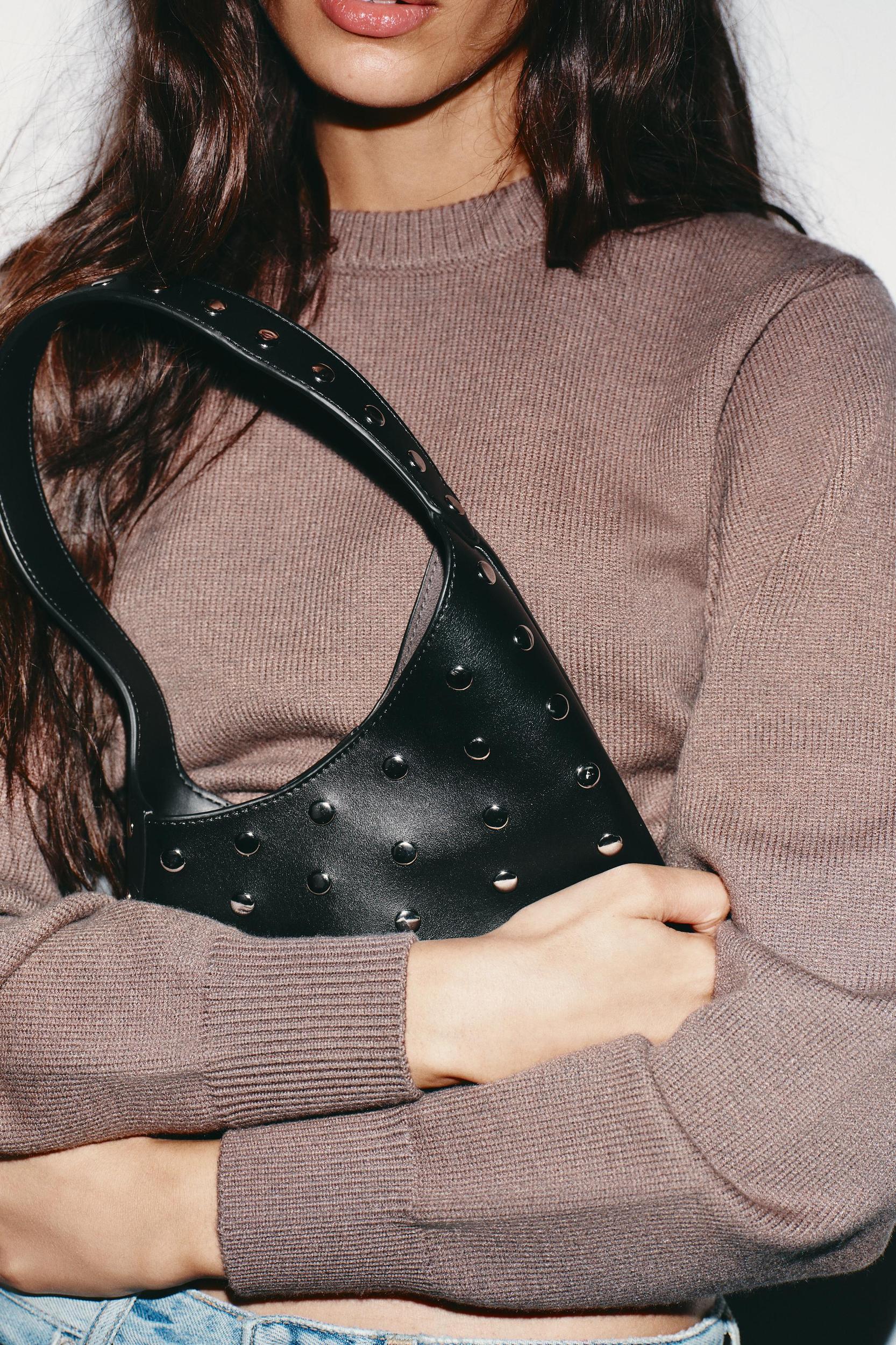 STUDDED SHOULDER BAG Product Image