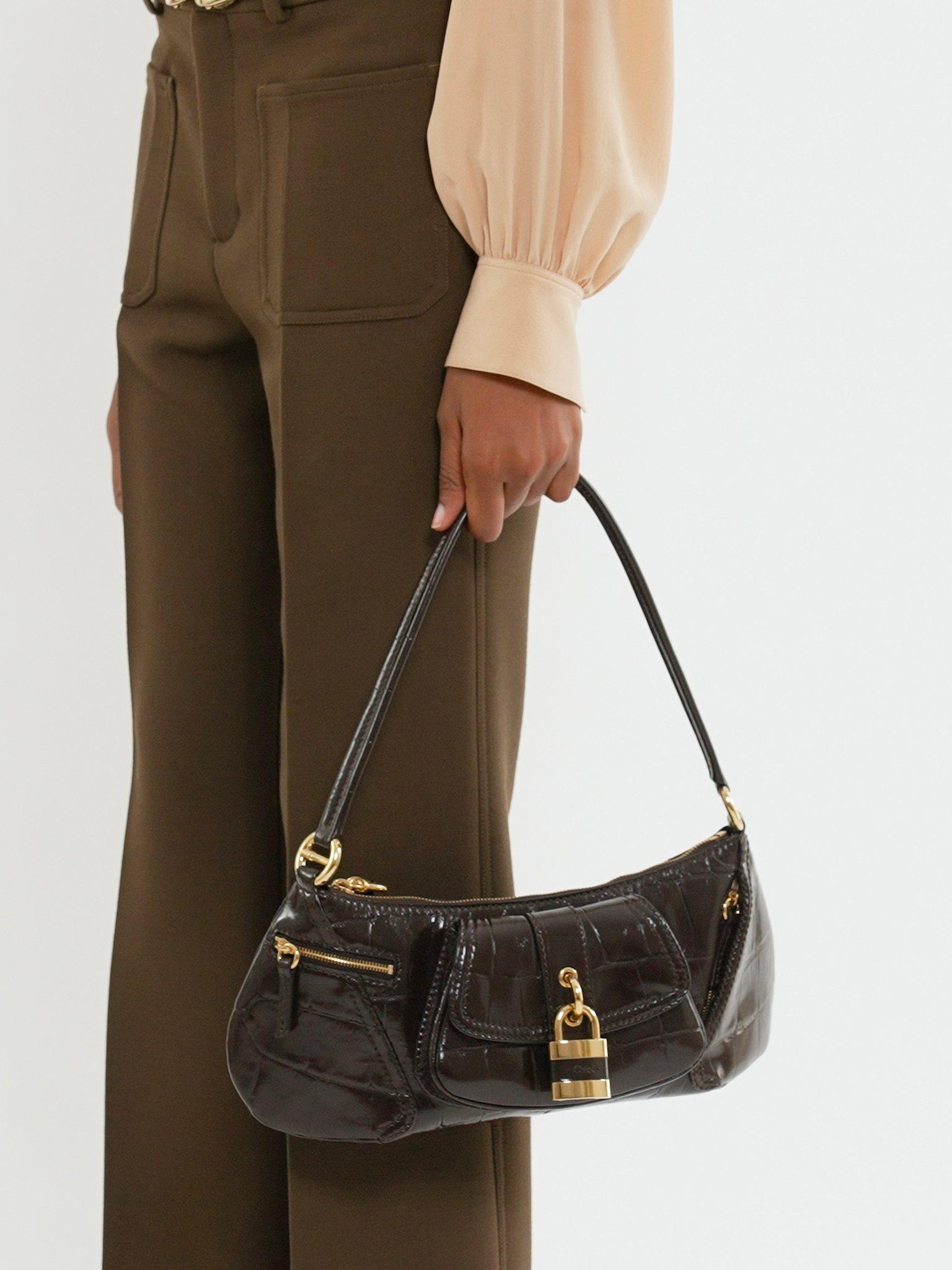 The 99 shoulder bag in croco-effect leather Product Image