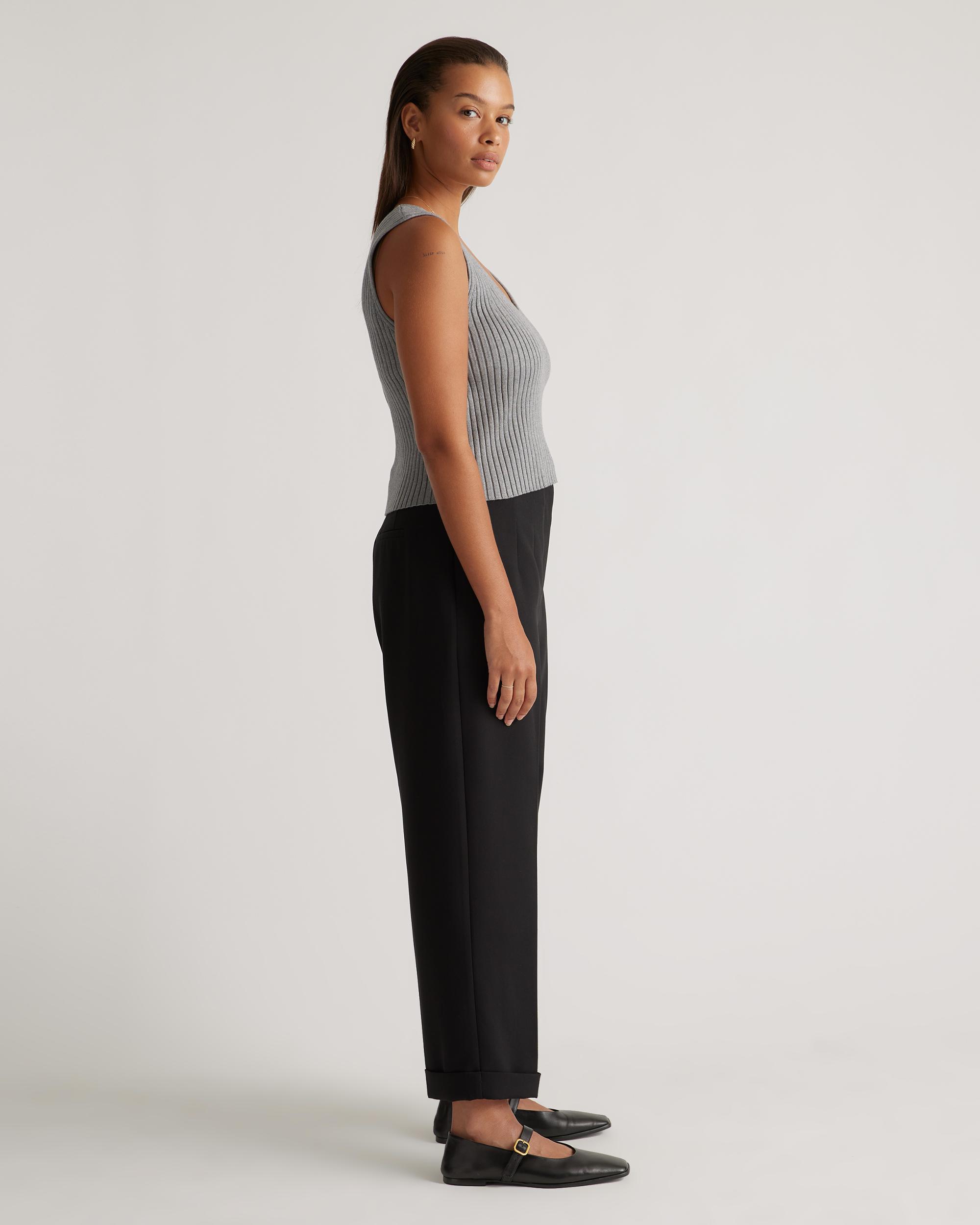 Quince | Women's Eco-Knit Cropped Sweater Tank Top Lenzing Modal Product Image