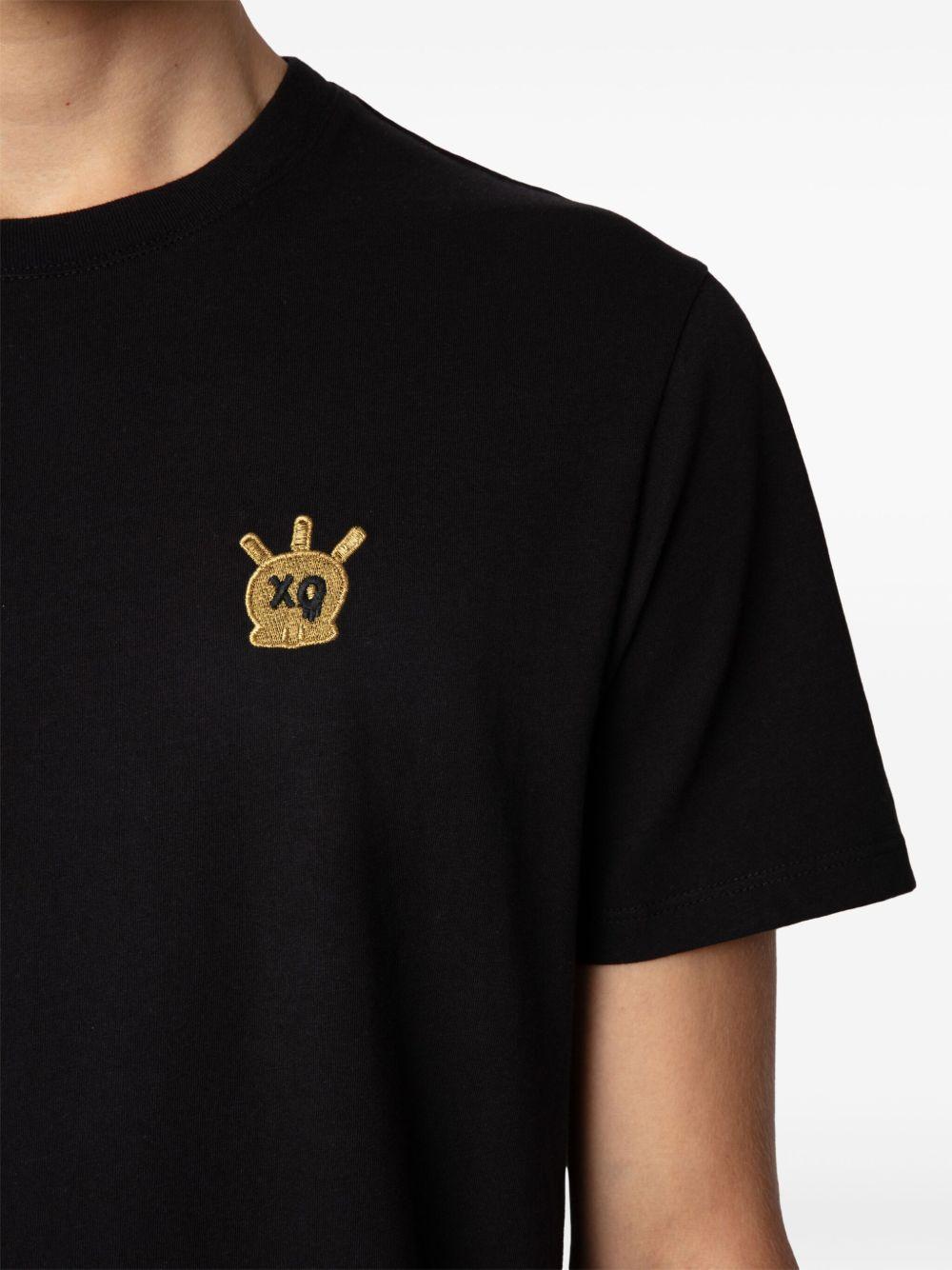 logo-embroidered organic cotton T-shirt Product Image