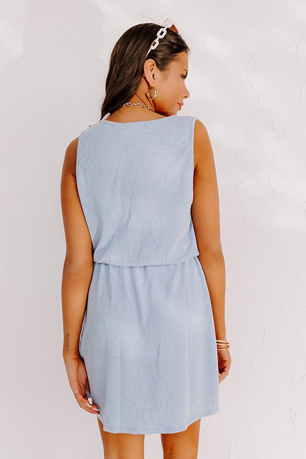 Ivy League Style Dress In Airy Blue Product Image