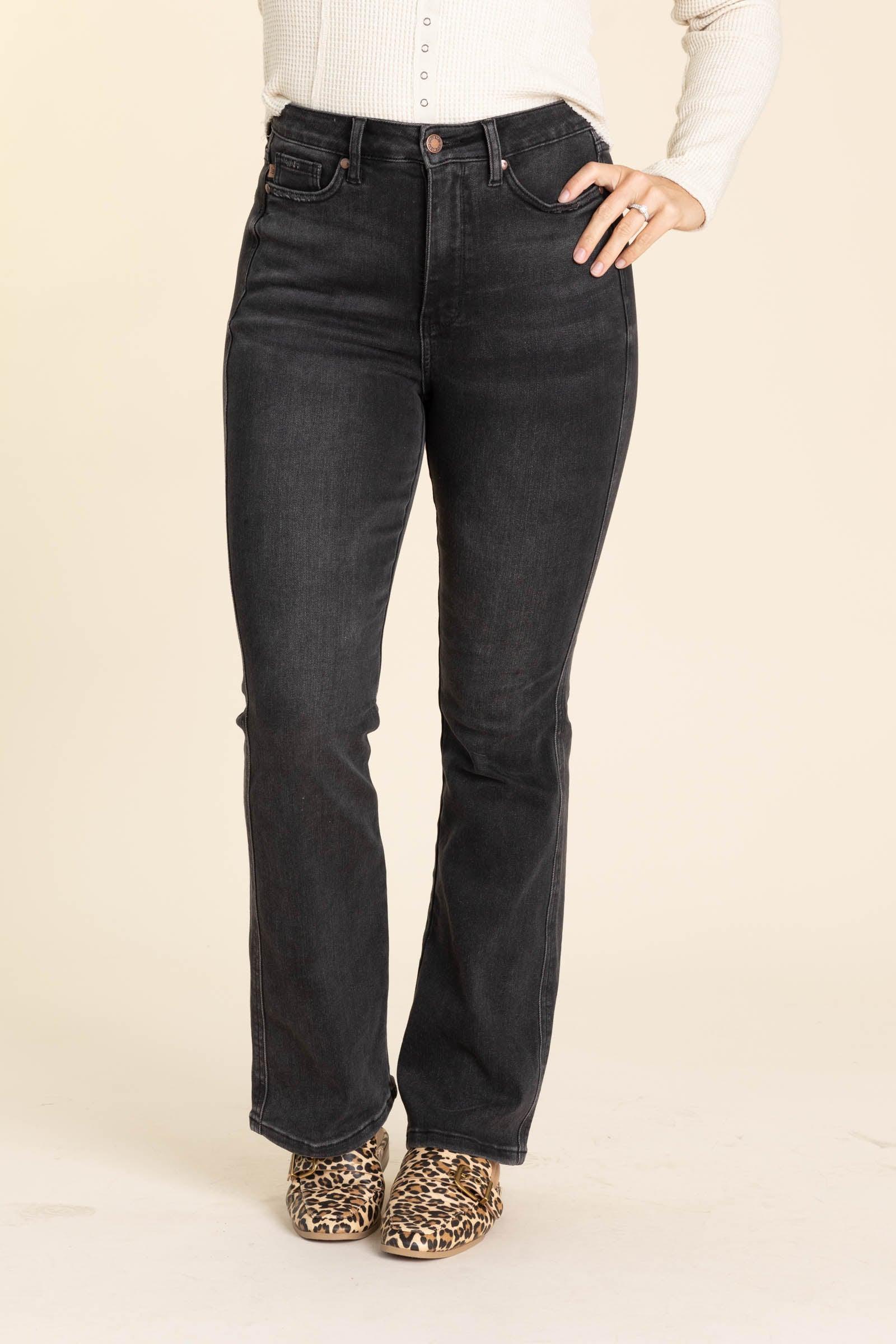 Judy Blue Black Inseam Program Bootcut Jeans Product Image