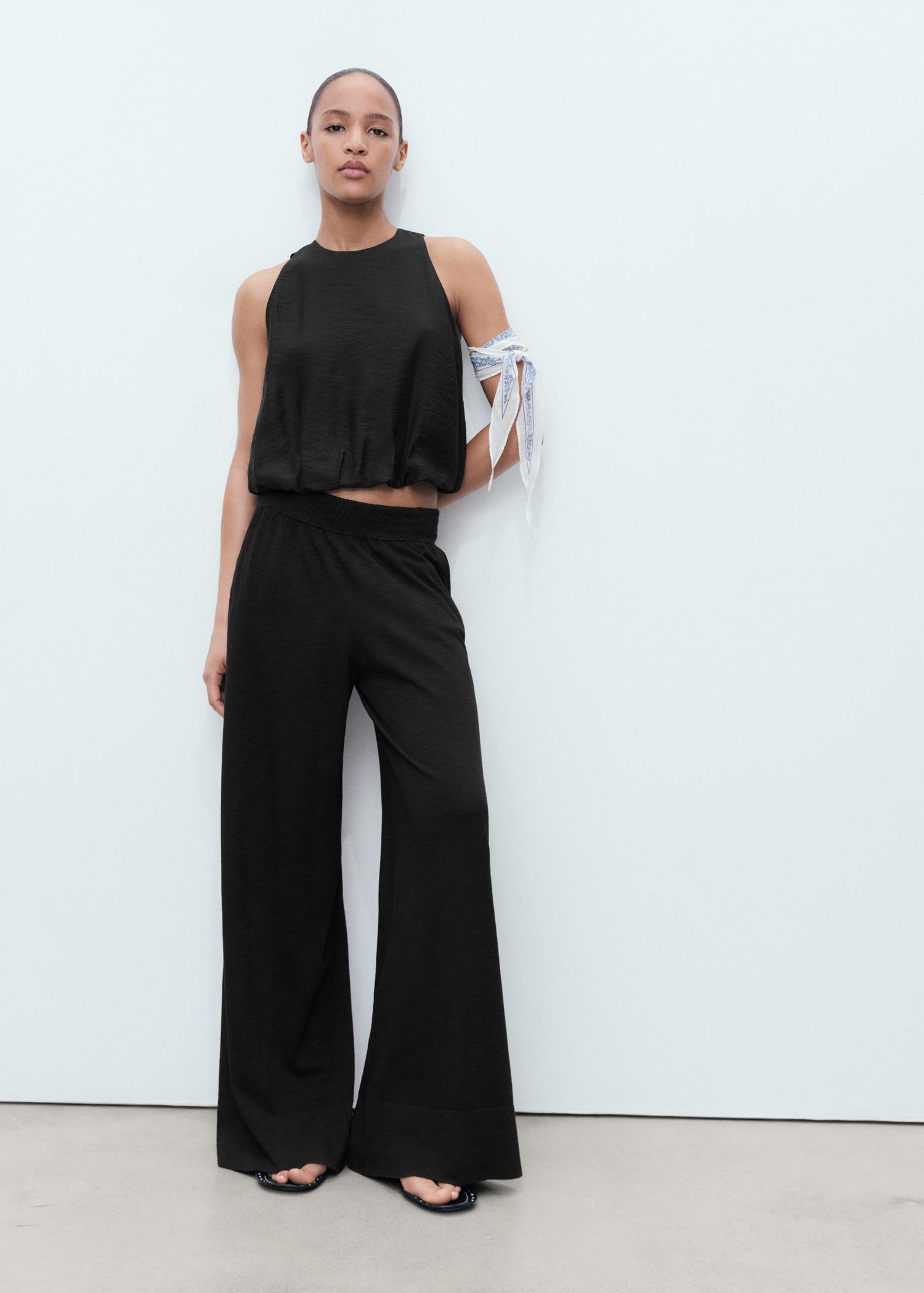 Fine-knit straight-fit pants - Women | MANGO USA Product Image