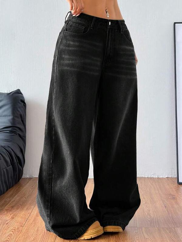 Loose Drape Boyfriend Jeans Product Image