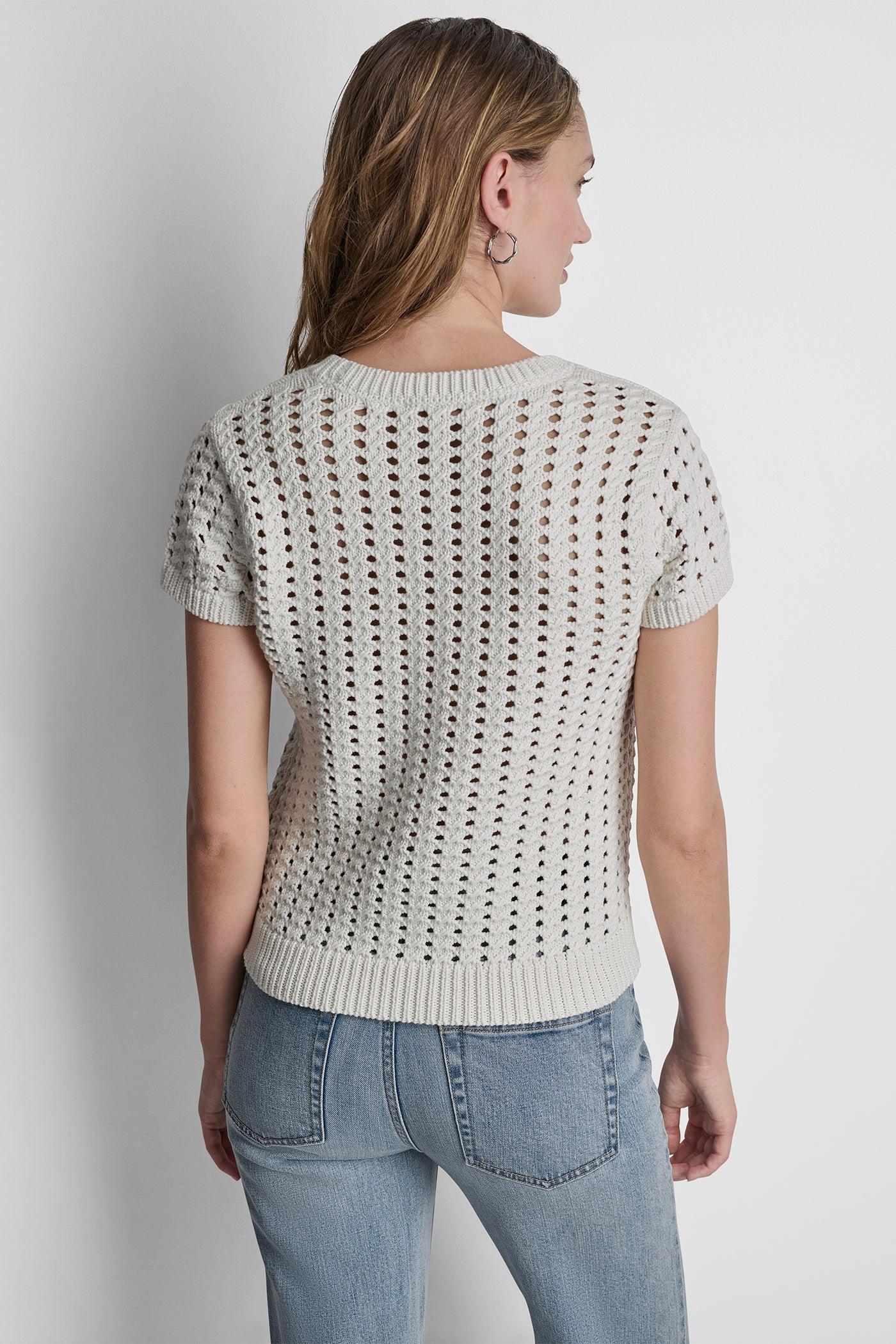 CHUNKY POINTELLE SHORT SLEEVE SWEATER Product Image