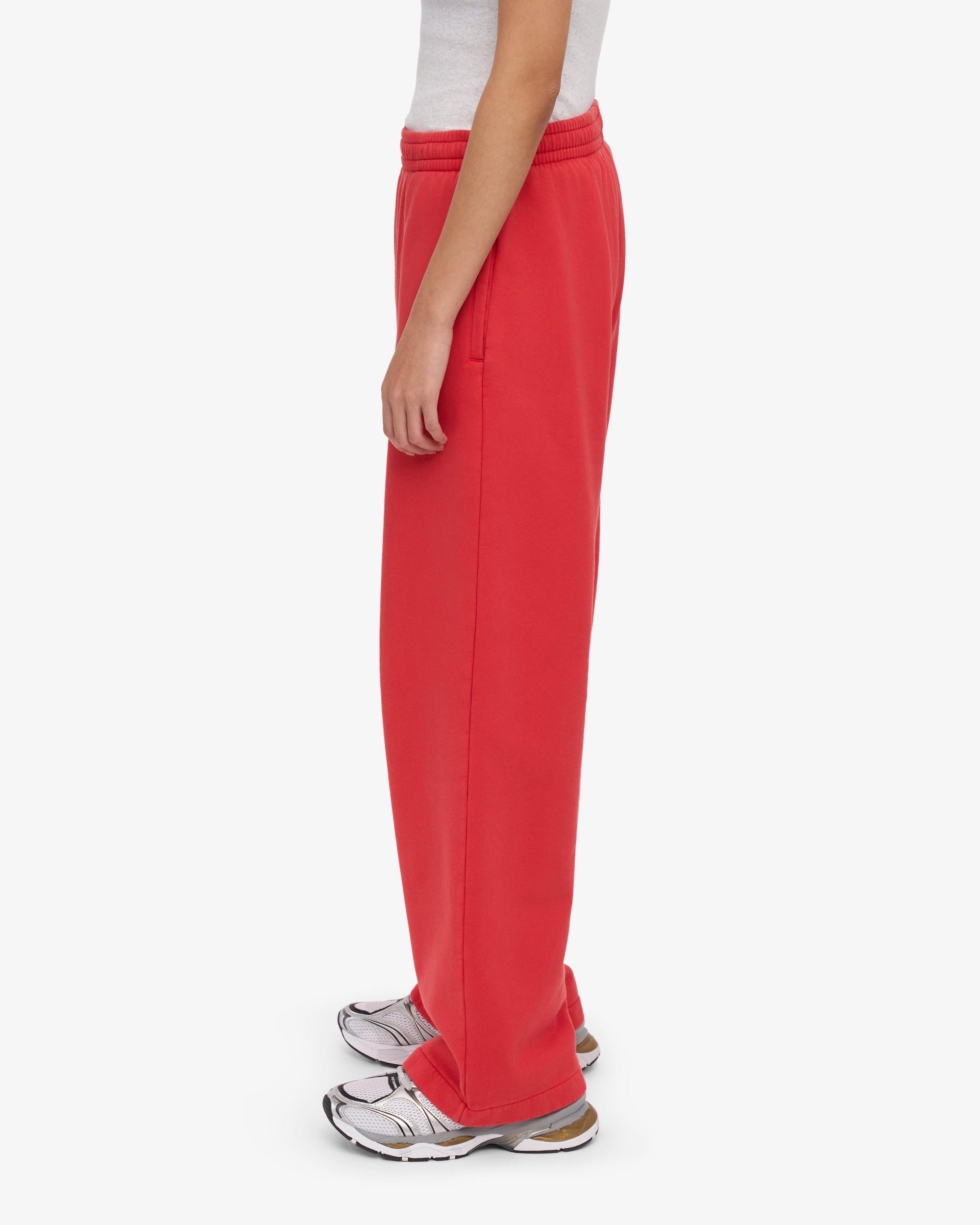 Organic Straight Leg Sweatpants - Red Tangerine Product Image