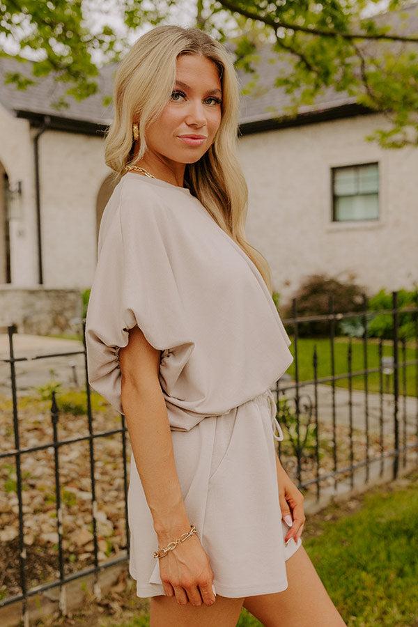 Everyday Chic Bubble Top in Taupe Product Image
