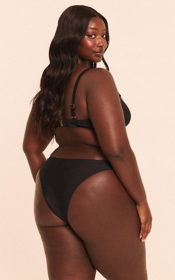 Plus Black Scoop Bikini Top Product Image