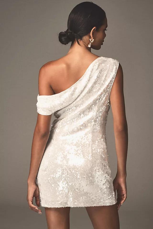 Mare Mare One-Shoulder Draped Sequin Slip Mini Dress Product Image