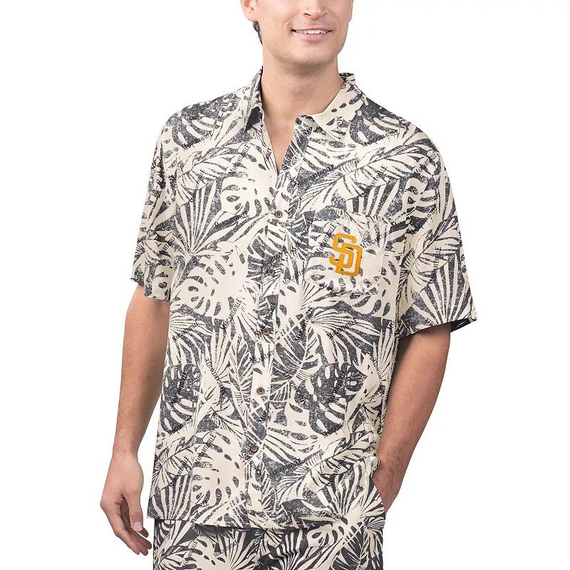 Mens Margaritaville San Diego Padres Monstera Print Party Button-Up Shirt Product Image