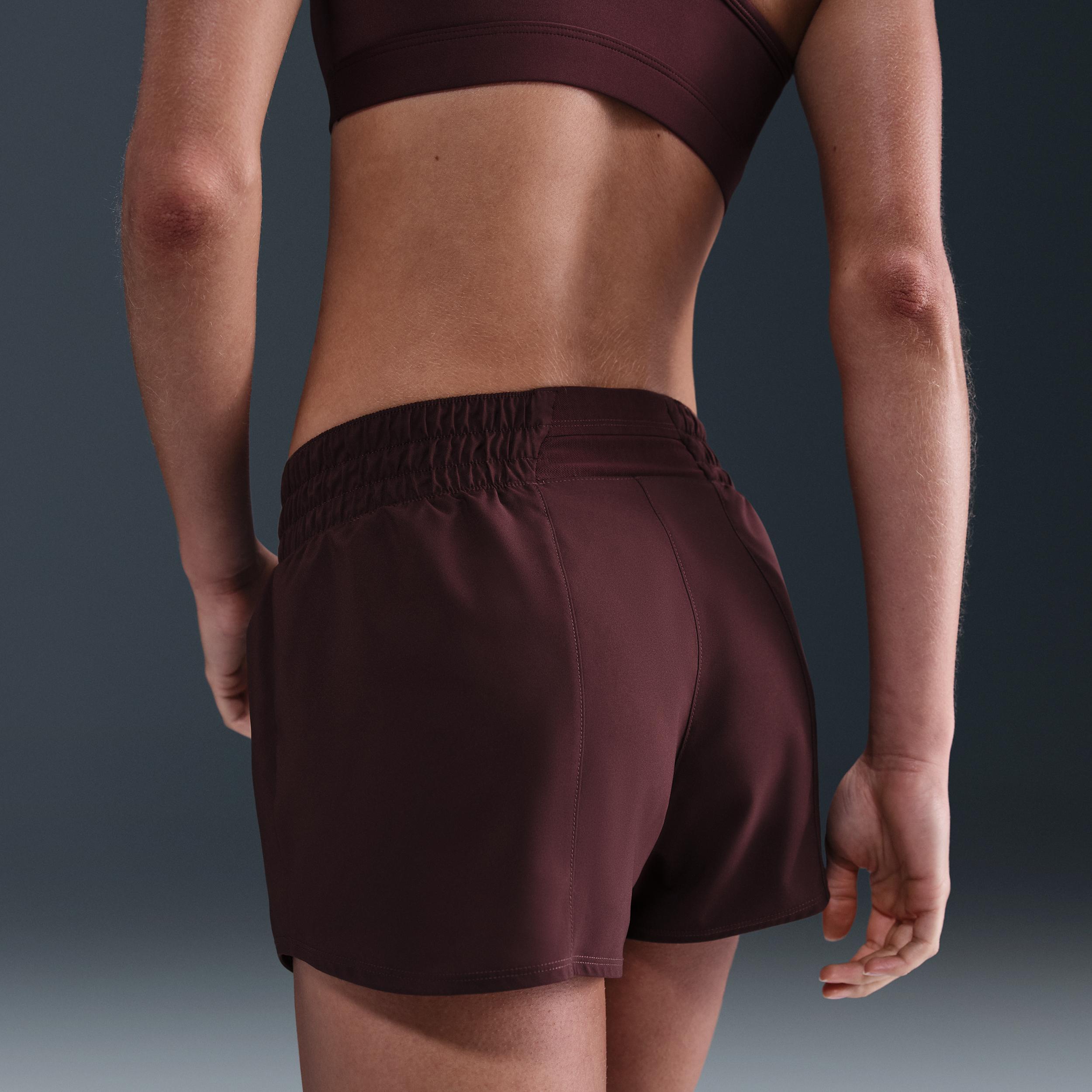 Nike Womens One Dri-FIT Mid-Rise 3 Brief-Lined Shorts | DX6010-652 Product Image