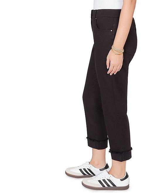 Ruby Rd. Petite Size Soft Stretch Twill Cuffed Hem Girlfriend Pants Product Image