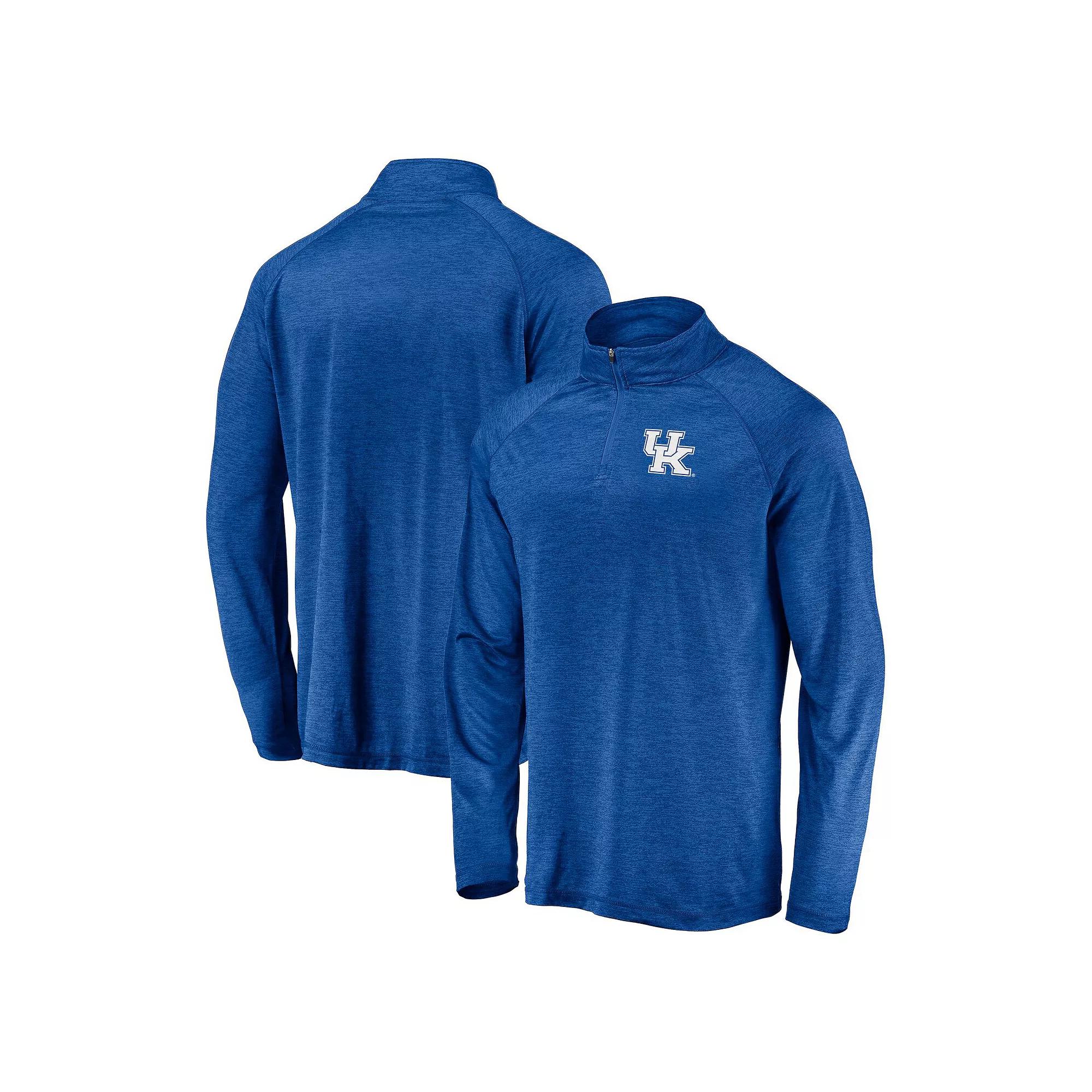 Men's Fanatics Royal Kentucky Wildcats Striated Raglan Lightweight Quarter-Zip Top,  Product Image