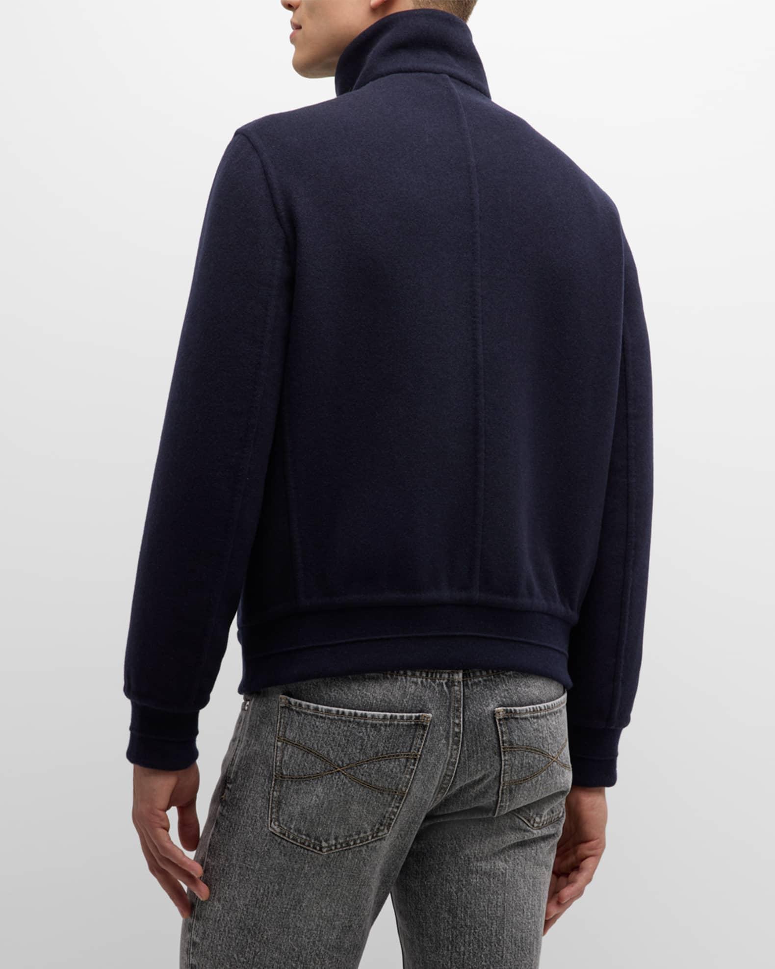 Men's Cashmere Reversible Blouson Jacket Product Image