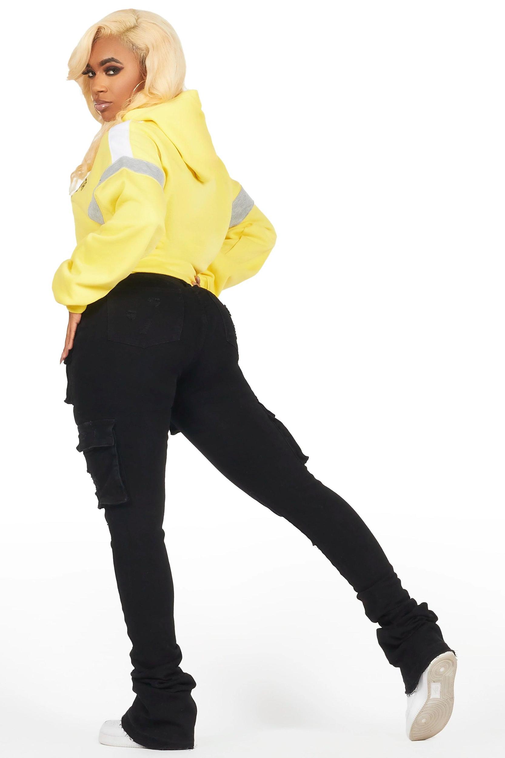 Evonne Yellow Oversized Hoodie Female Product Image