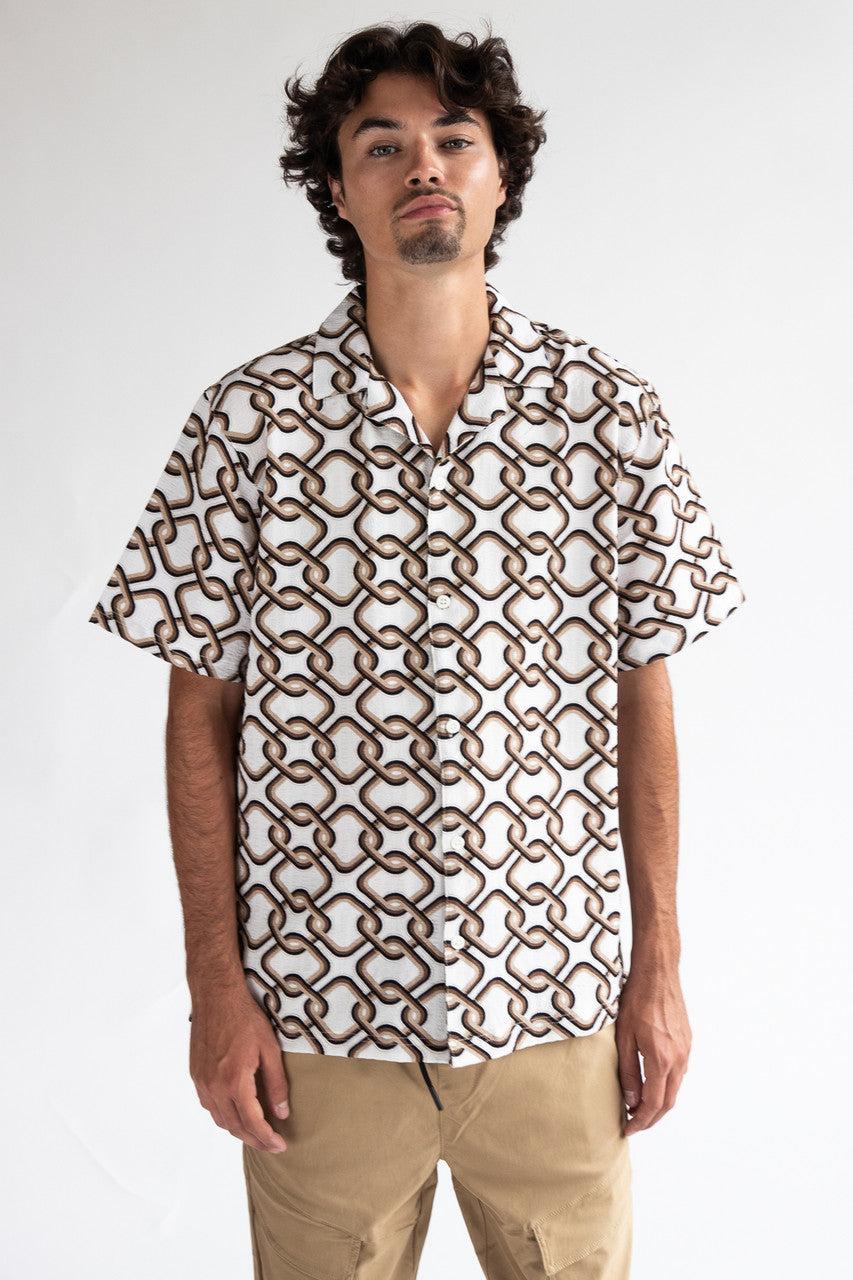 Interlocking Squares Button Shirt Product Image