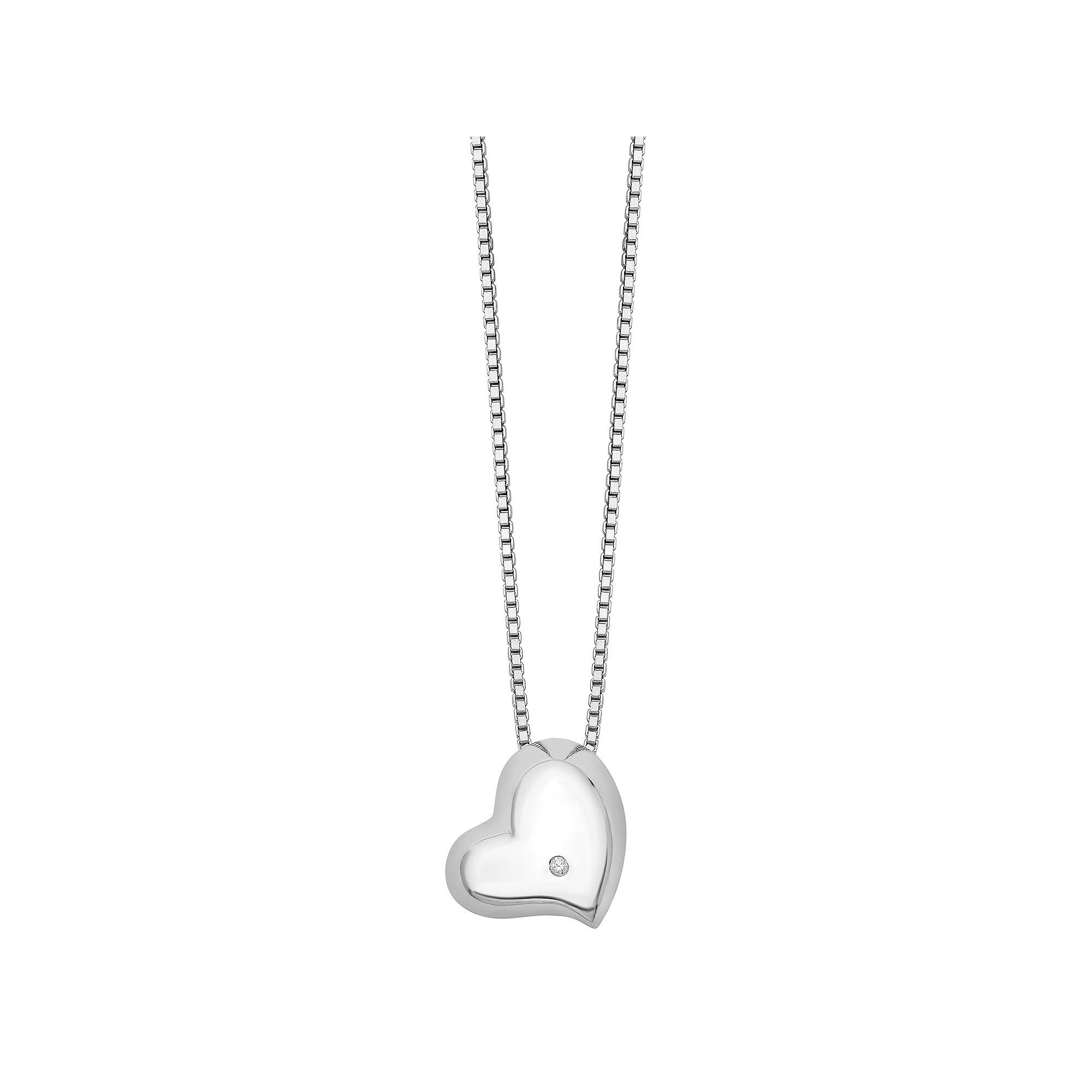 White Ice Sterling Silver Diamond Accent Heart Necklace, Women's, Size: 18" Product Image