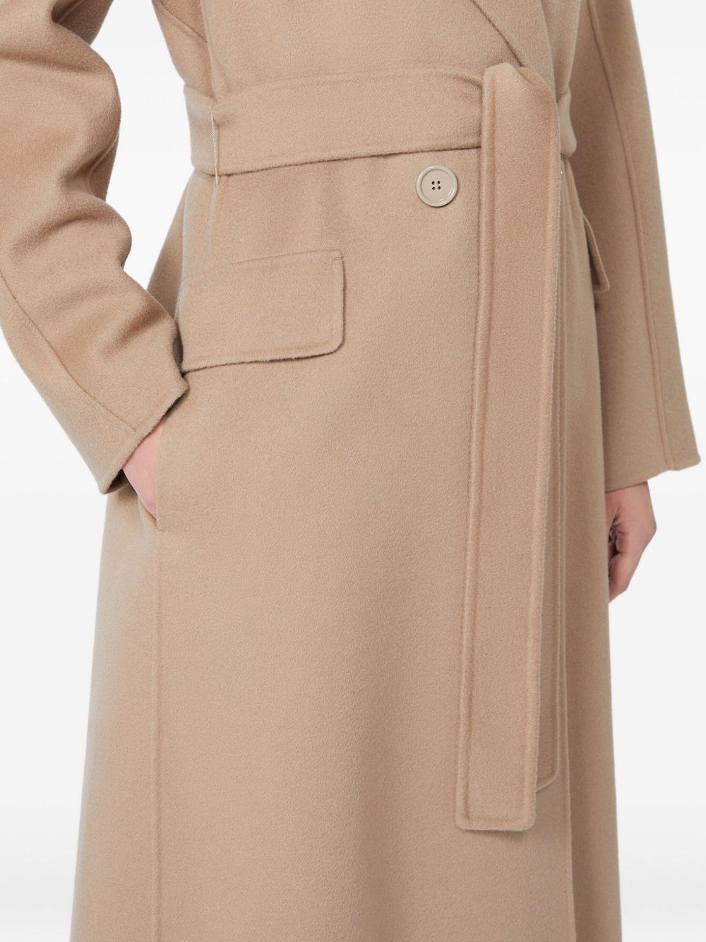 belted notched-lapel coat Product Image
