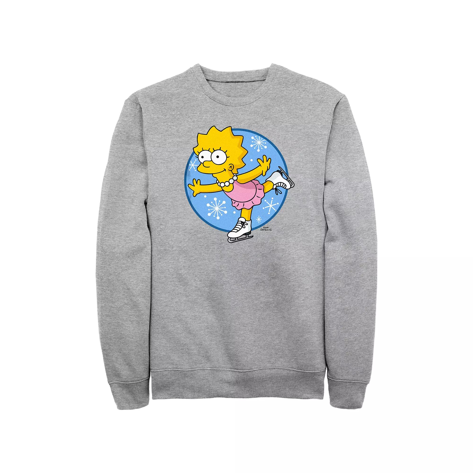 Men's The Simpsons Lisa Ice Skating Princess Graphic Fleece,  Product Image