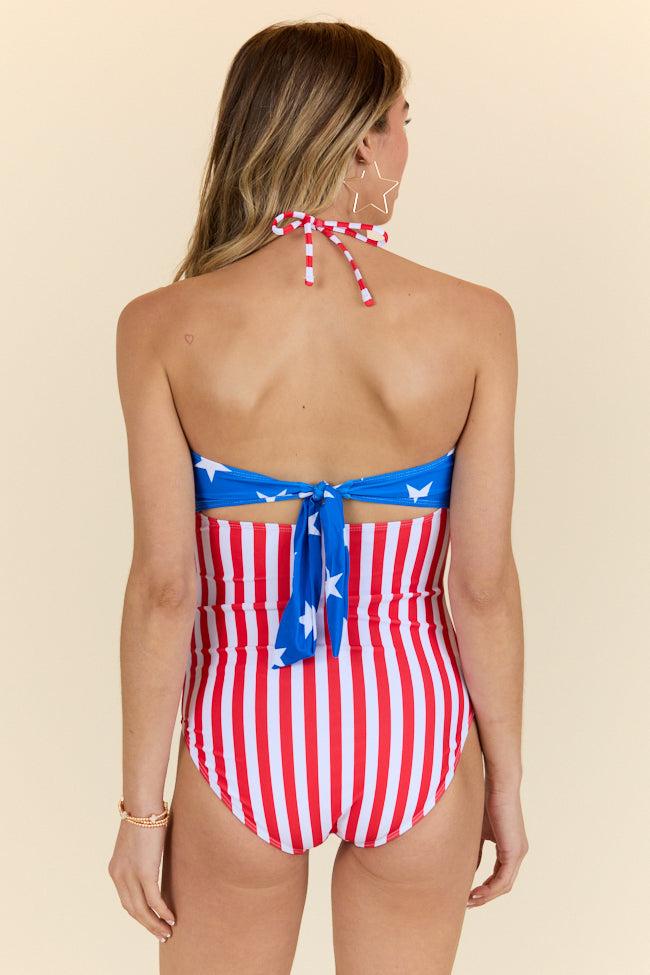 Starlight Swim Halter Neck Patriotic One Piece Swimsuit FINAL SALE Product Image