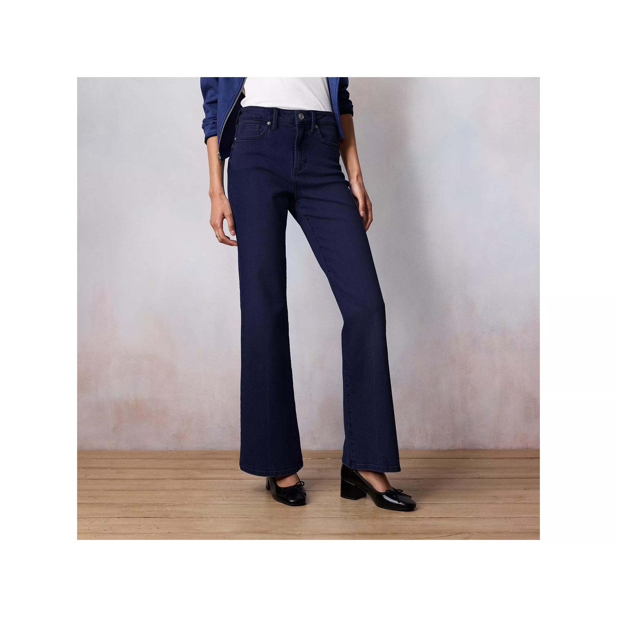 Women's LC Lauren Conrad Curvy Super High Rise Flare Jeans,  Product Image