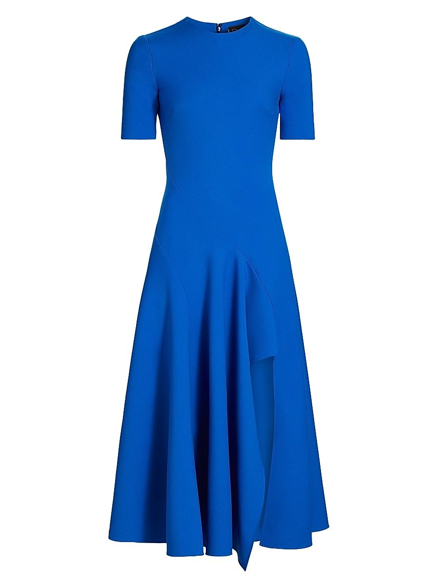 Womens Wave Seam Wool Midi-Dress Product Image