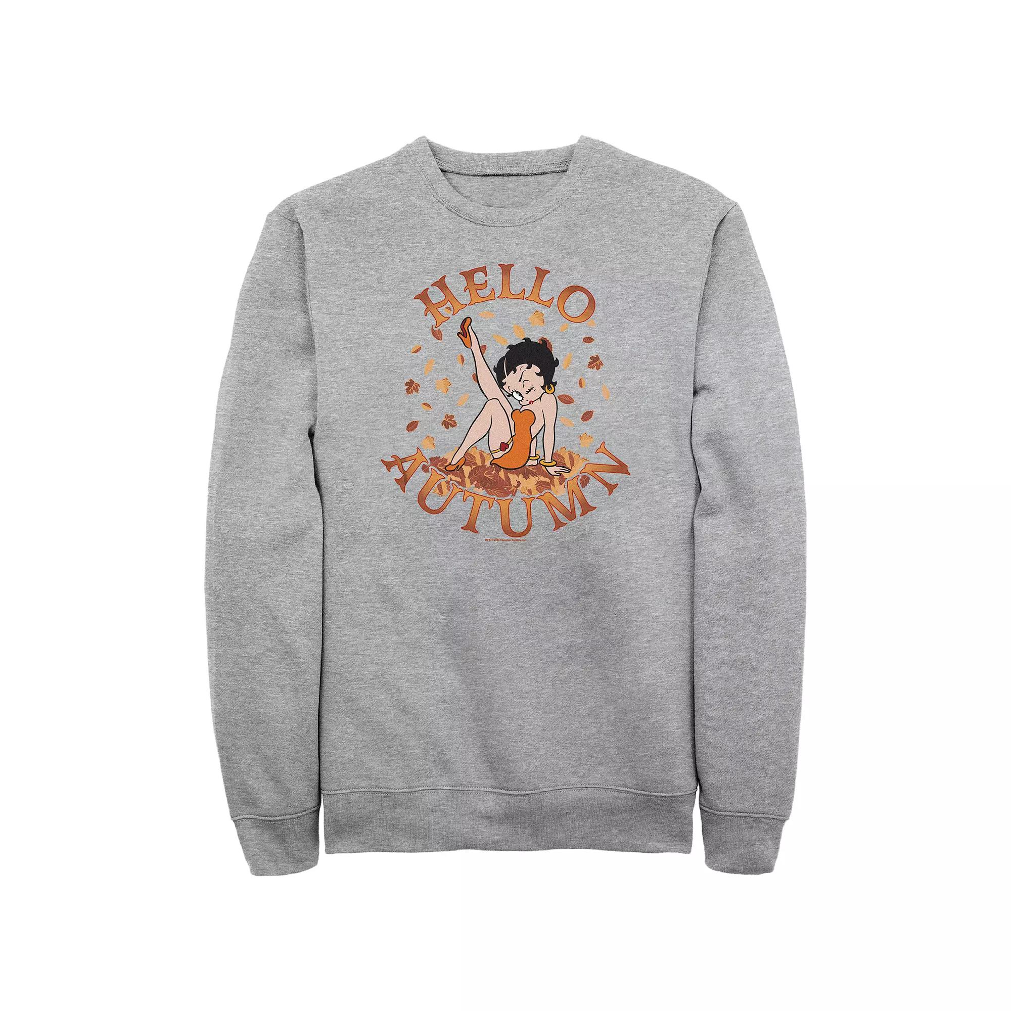 Men's Betty Boop Hello Autumn Graphic Fleece,  Product Image