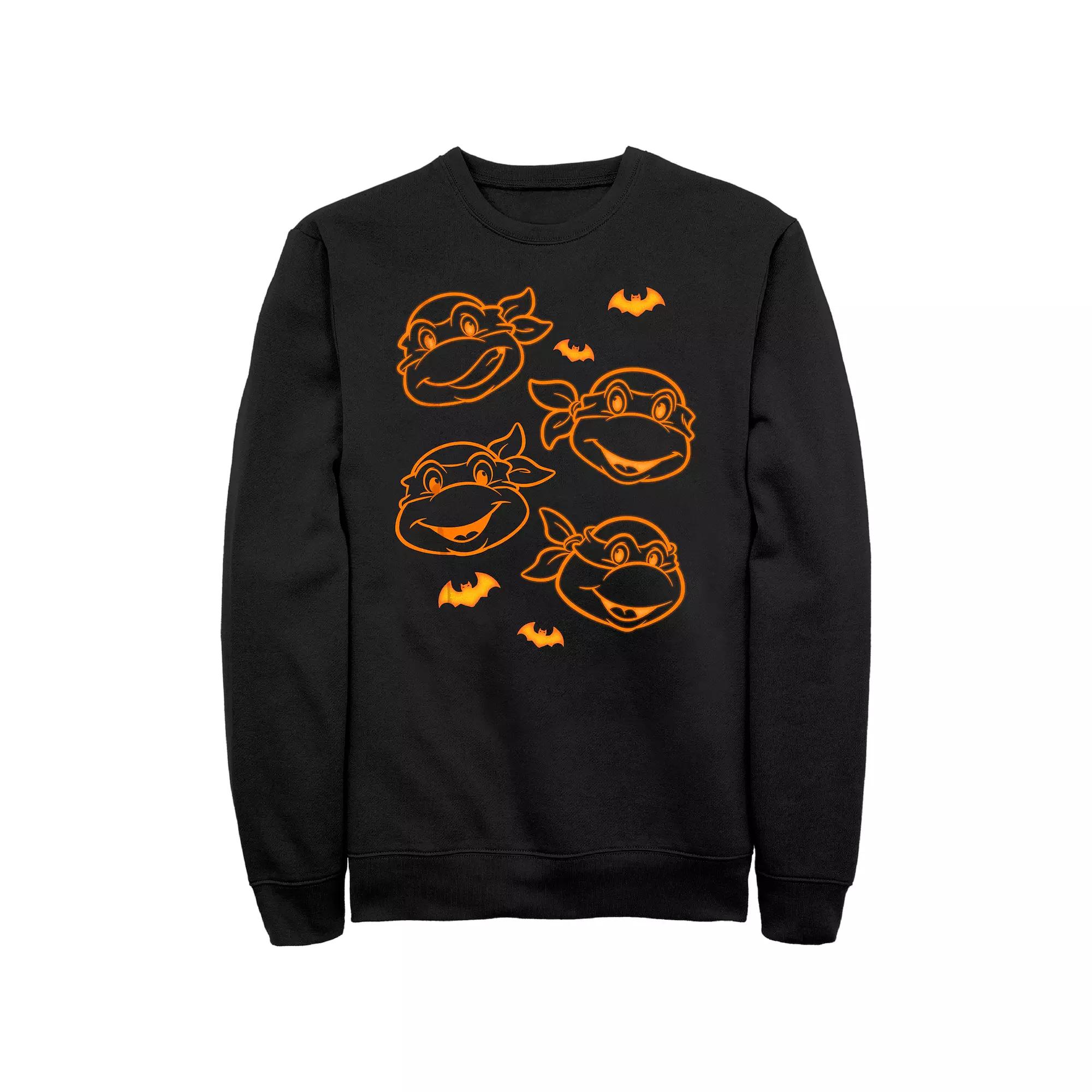 Big & Tall Teenage Mutant Ninja Turtles Glowing Turtles Halloween Fleece Sweatshirt, Men's,  Product Image