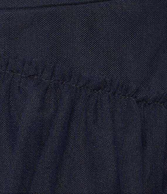 Next Up Plus Size Tulle Twist Adjustable Spaghetti Strap Double Layered Dress Product Image