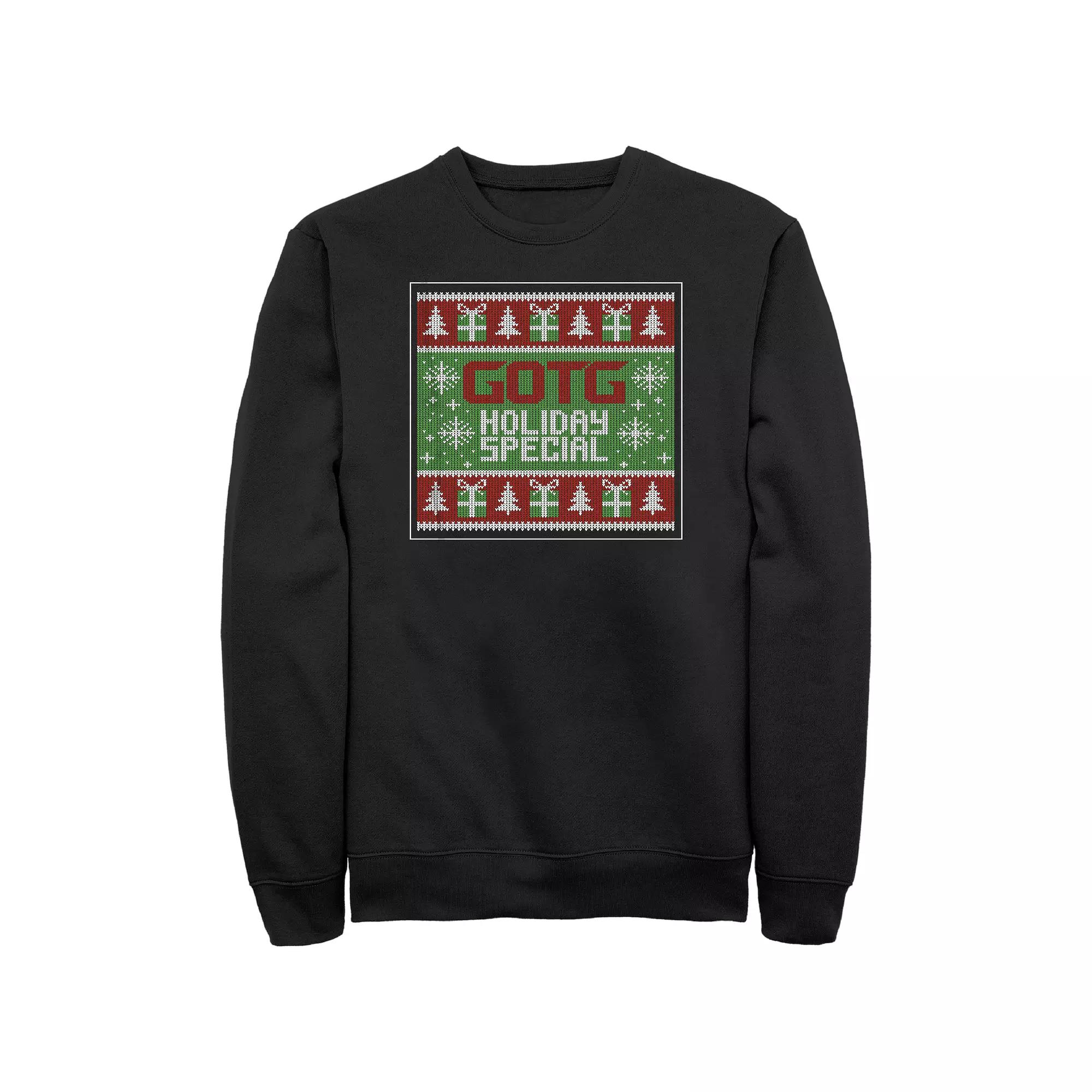 Big & Tall The Simpsons Family Sleigh Ride Sweater Graphic Fleece, Men's, Size: 3XL, Blue Product Image