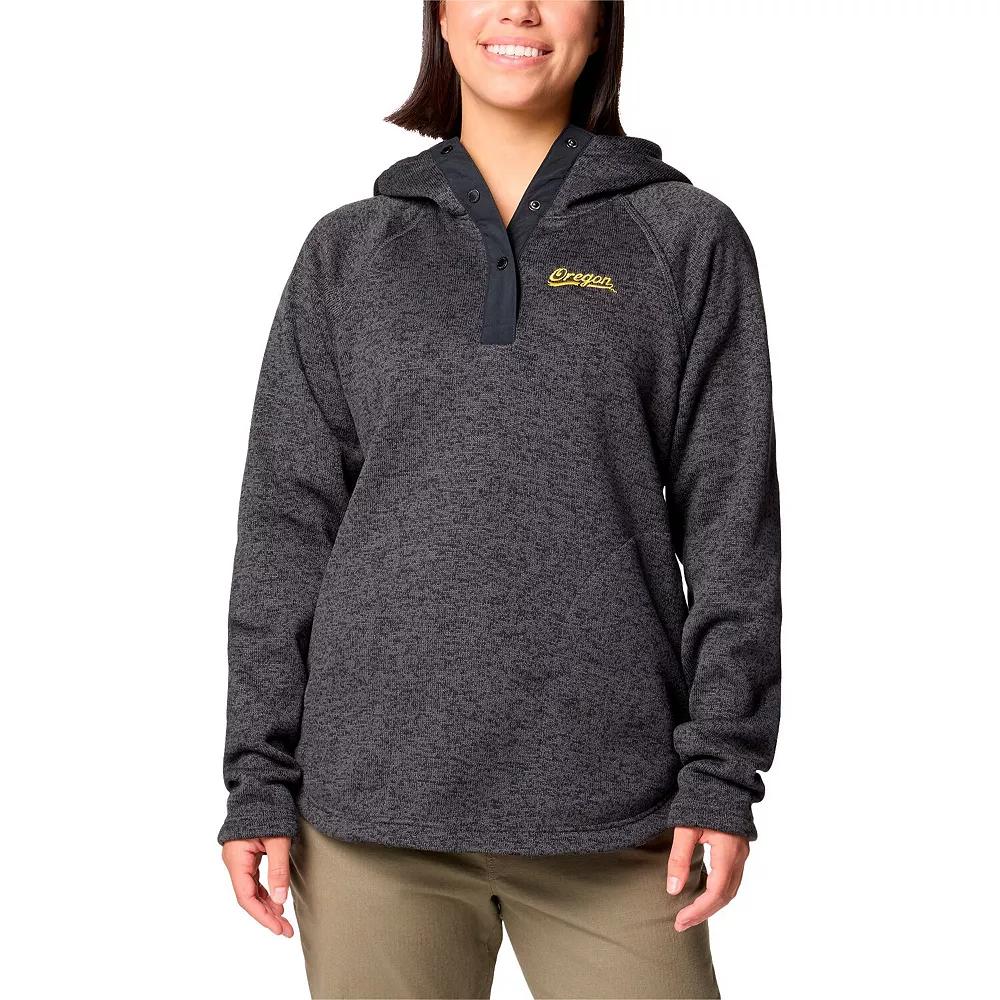 Women's Columbia Gray Oregon Ducks Sweater Weather Raglan Pullover Hoodie,  Product Image