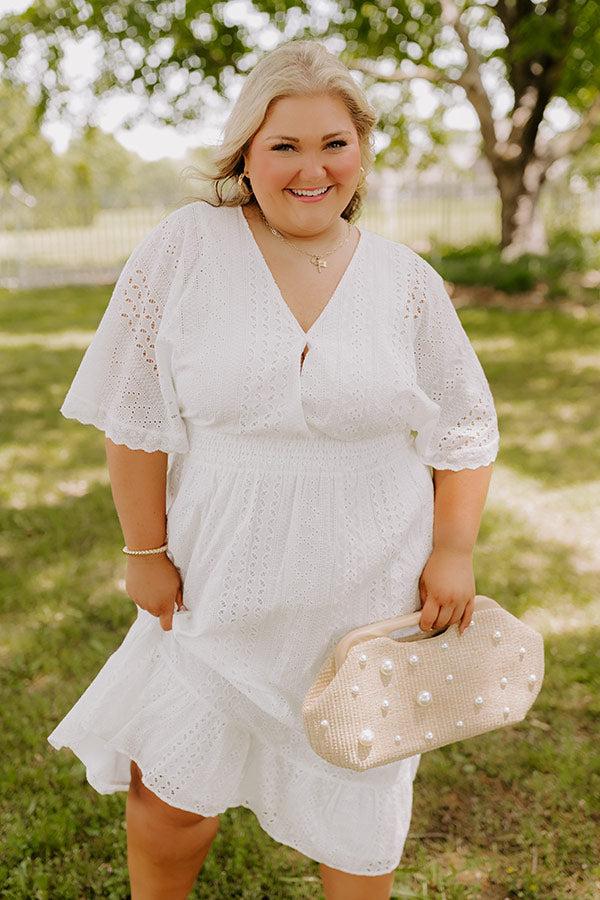 Romantic Bliss Eyelet Midi Dress Curves Product Image