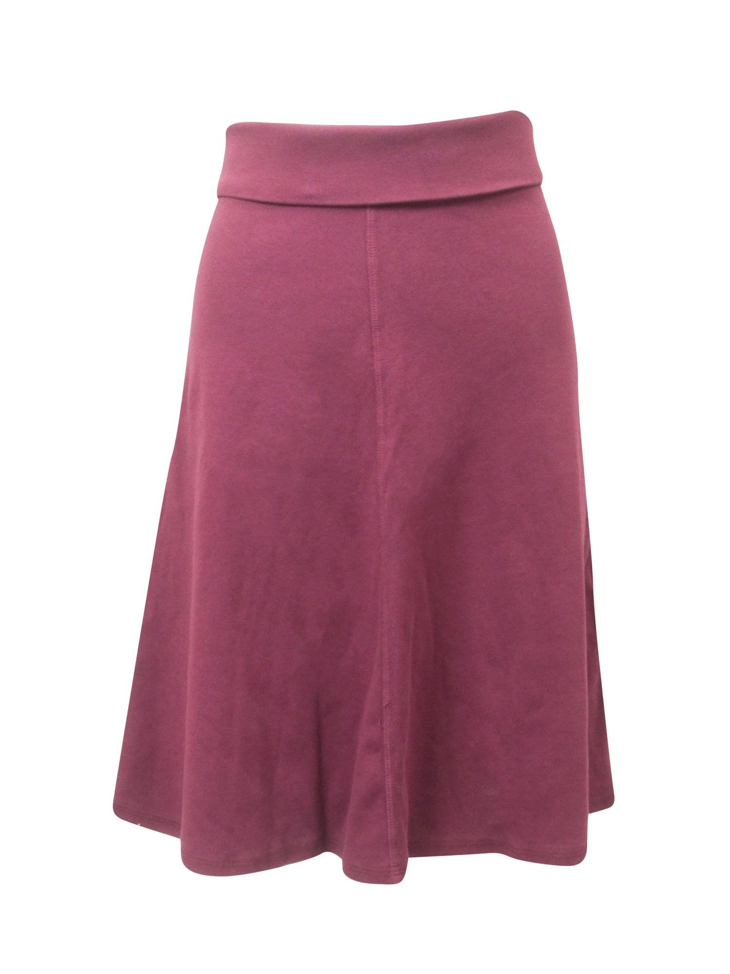 Hard Tail Forever Knee Length A-Line Rolldown Waist Skirt (Style B-126) Product Image