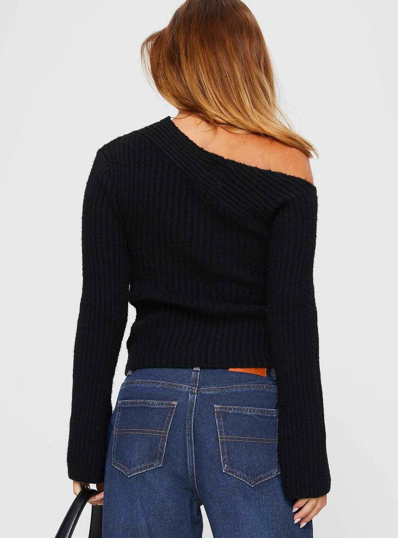 Phillips Cold Shoulder Sweater Black Product Image