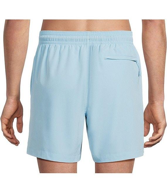 Caribbean Palmsway 6#double; Solid Swim Trunks Product Image