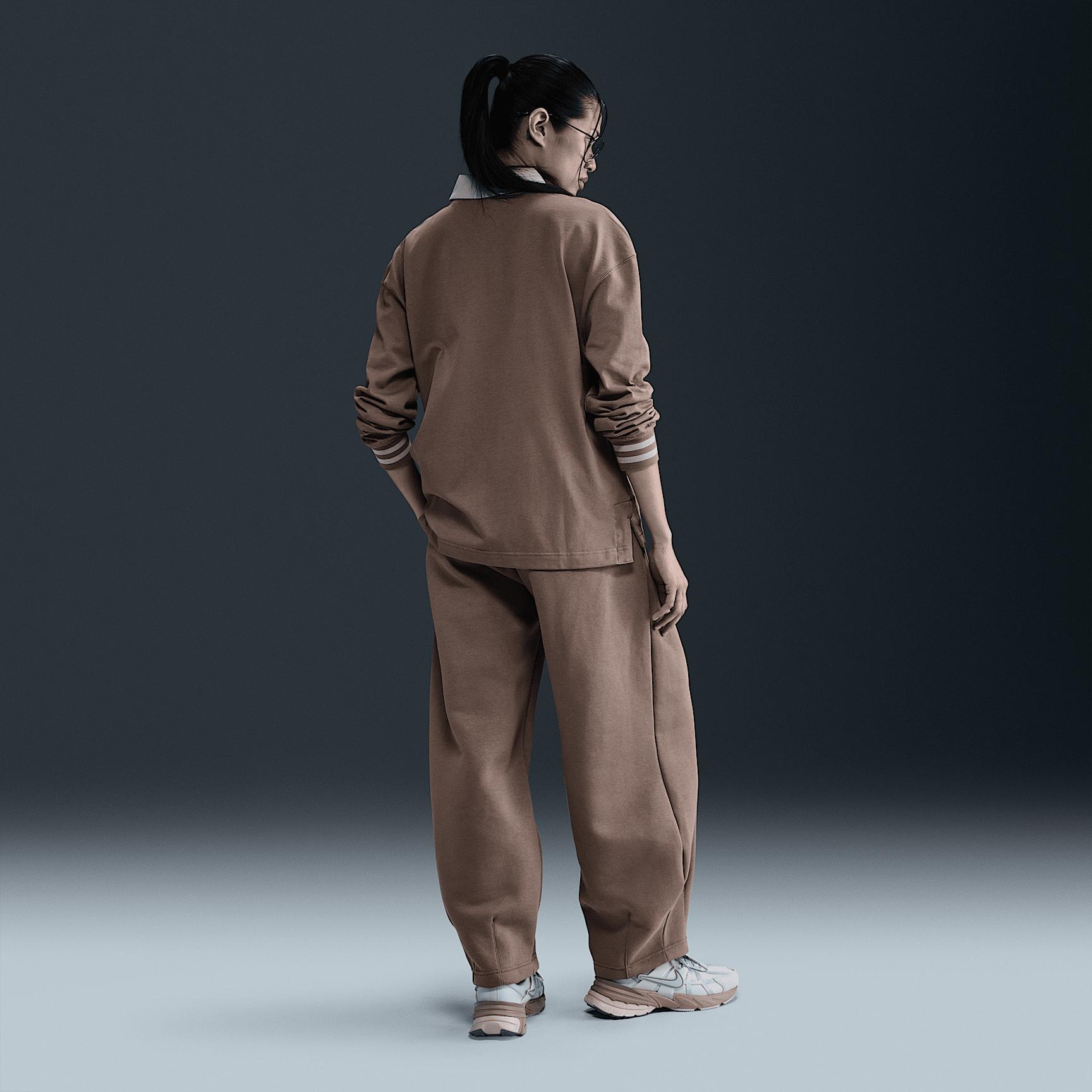 Women's Nike Sportswear Essential Oversized Long-Sleeve Polo Product Image