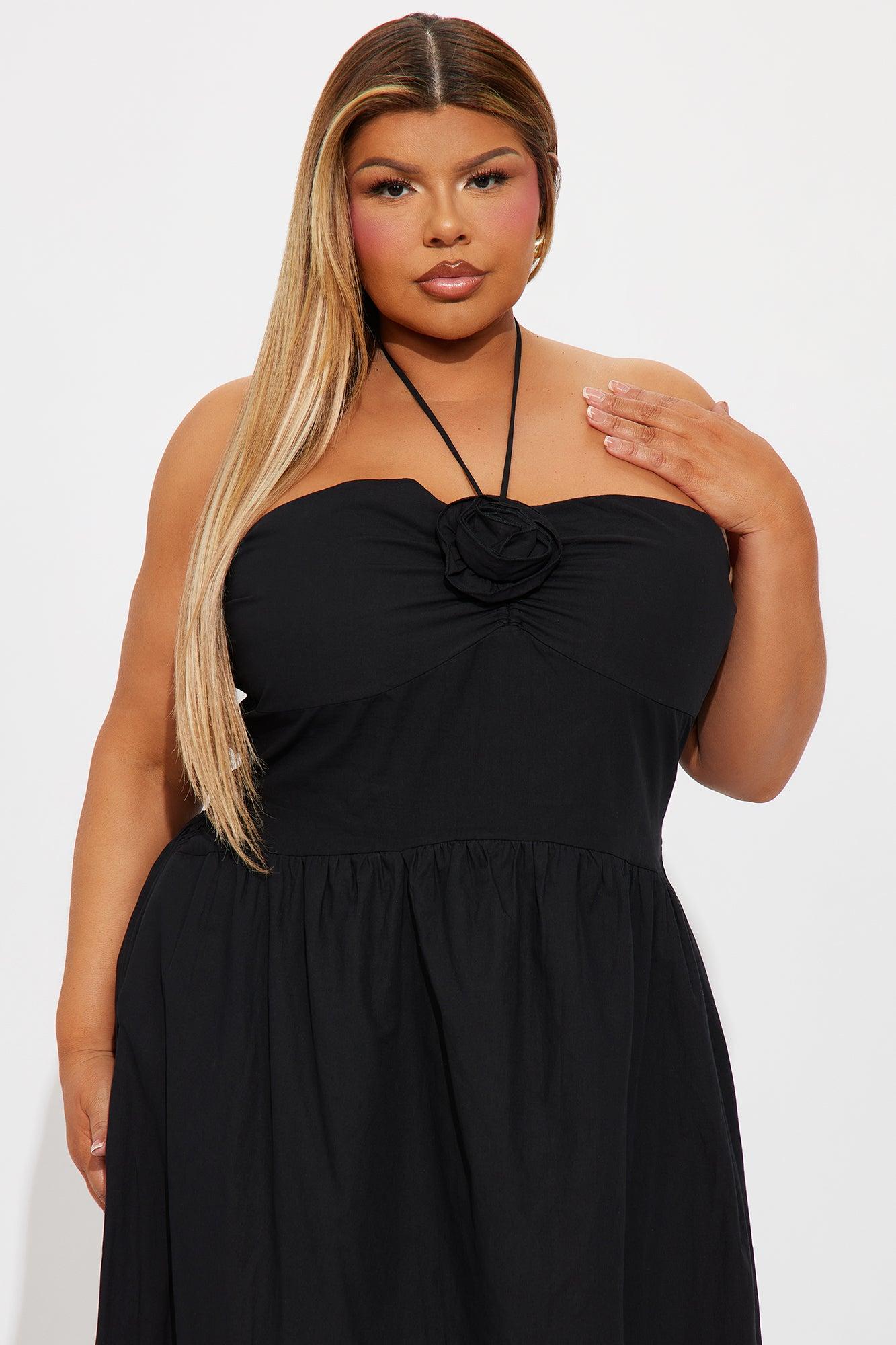 Kylie Halter Maxi Dress - Black Product Image