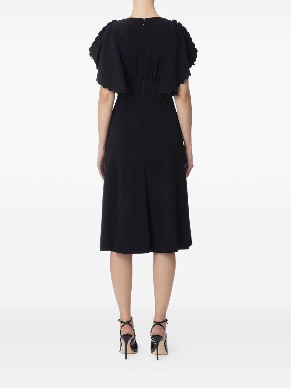 scalloped-edge v-neck dress Product Image