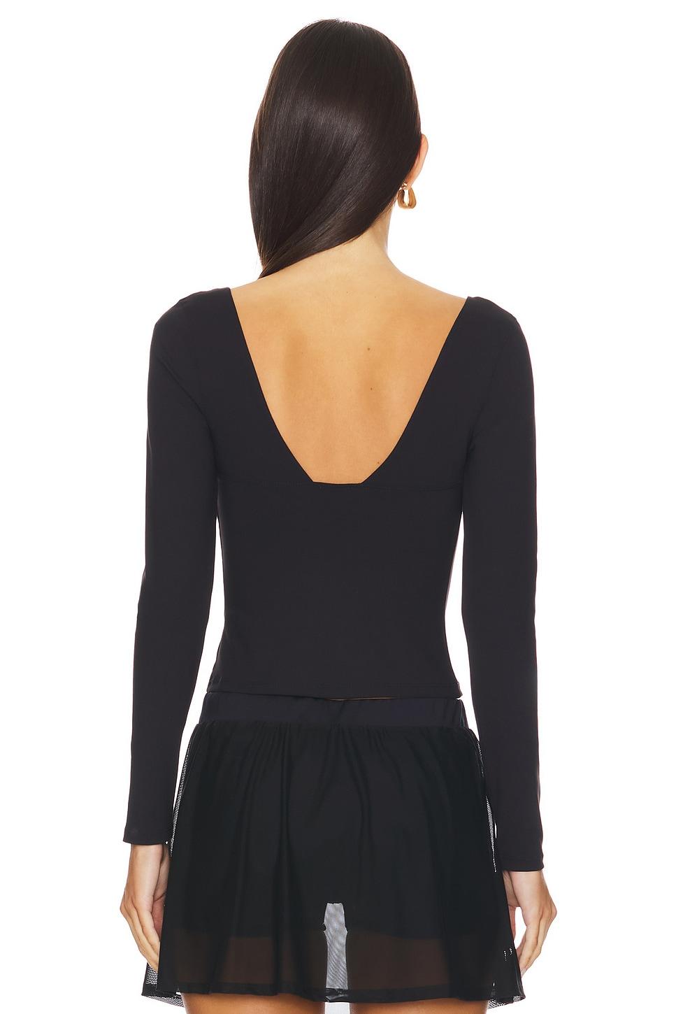 x Intimately FP Duo Corset Long Sleeve Cami In Black Free People Product Image