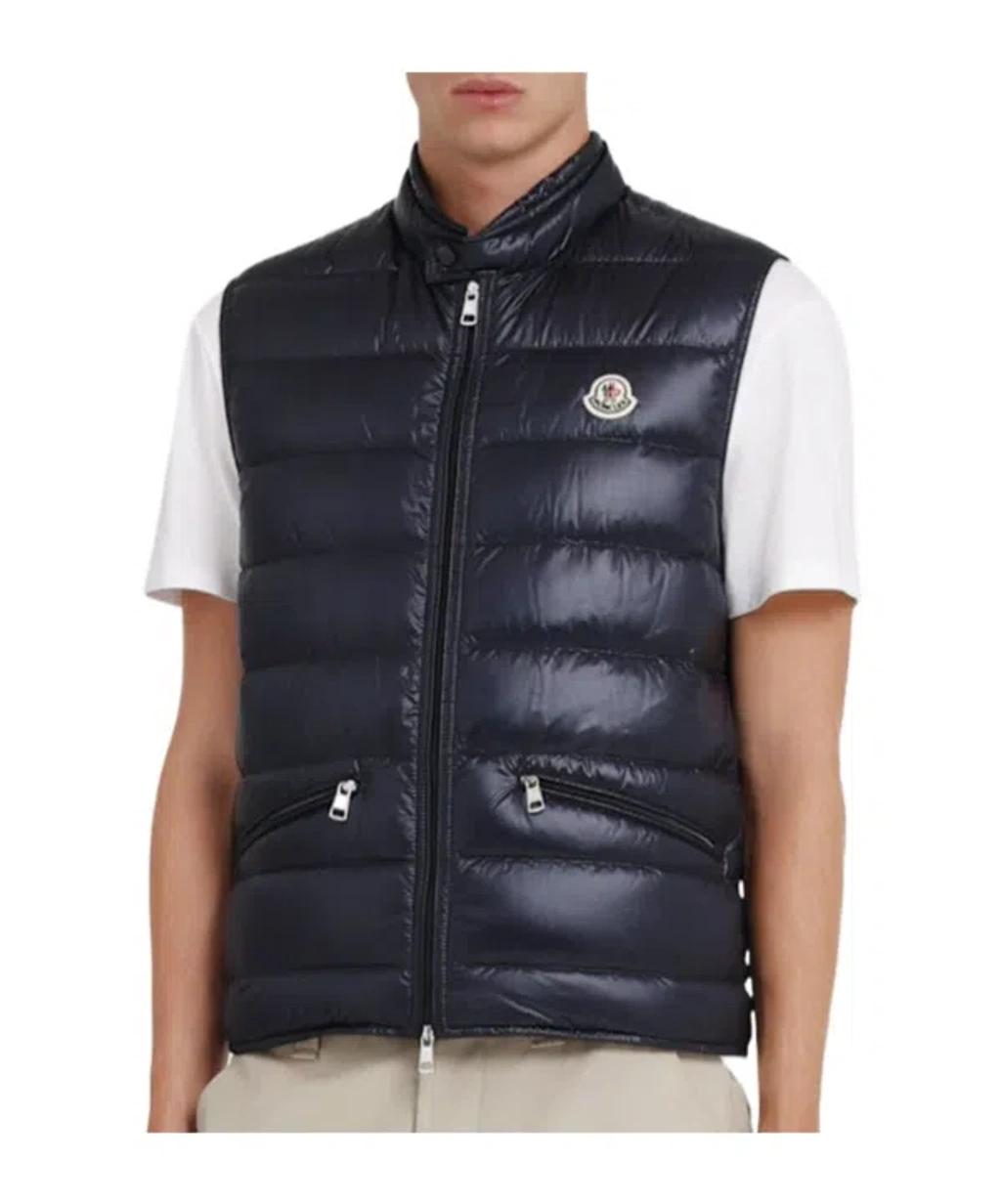 MONCLER High Collar Puffer Quilted Sleeveless Jacket In Black Product Image