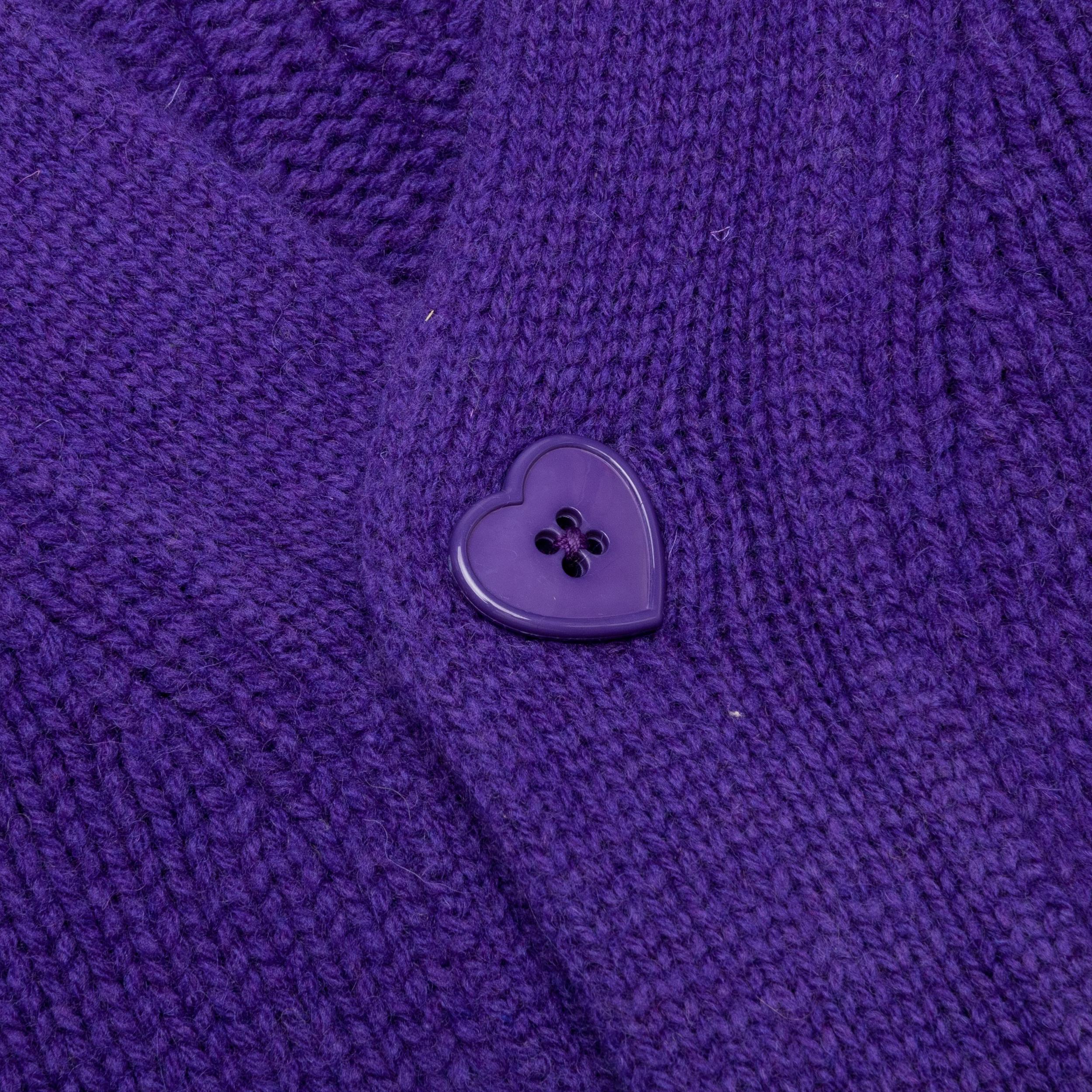 Low Gauge Knit Cardigan - Purple Male Product Image