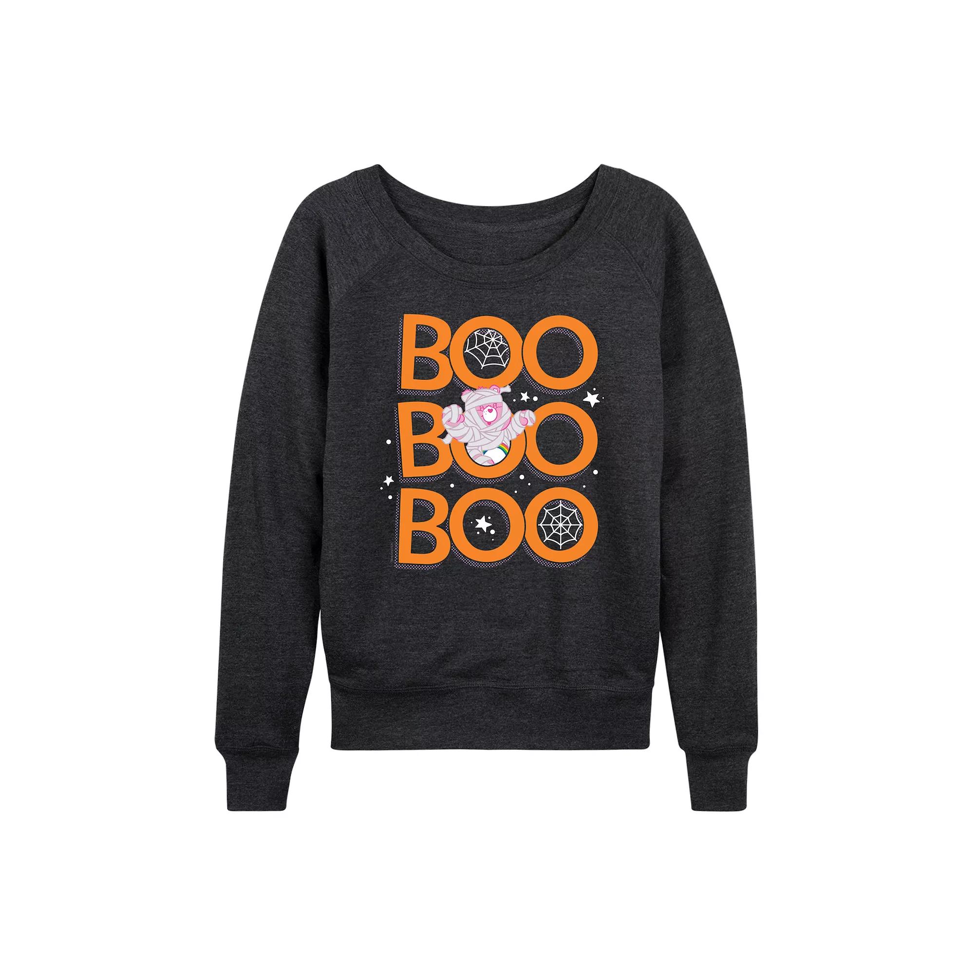 Women's Care Bears Boo Mummy Halloween French Terry Long Sleeve Tee,  Product Image