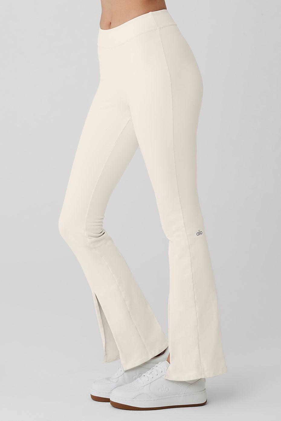 Airbrush High-Waist Flutter Legging - Ivory Product Image