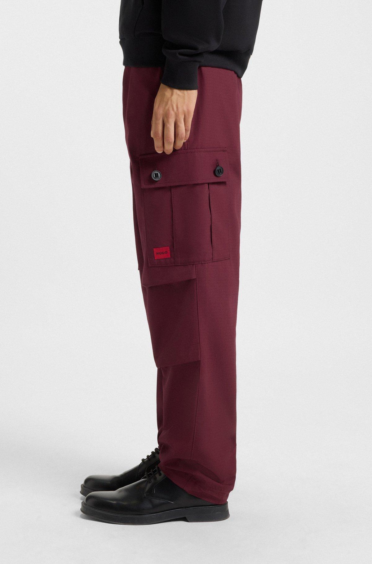Regular-fit cargo trousers in ripstop cotton Product Image