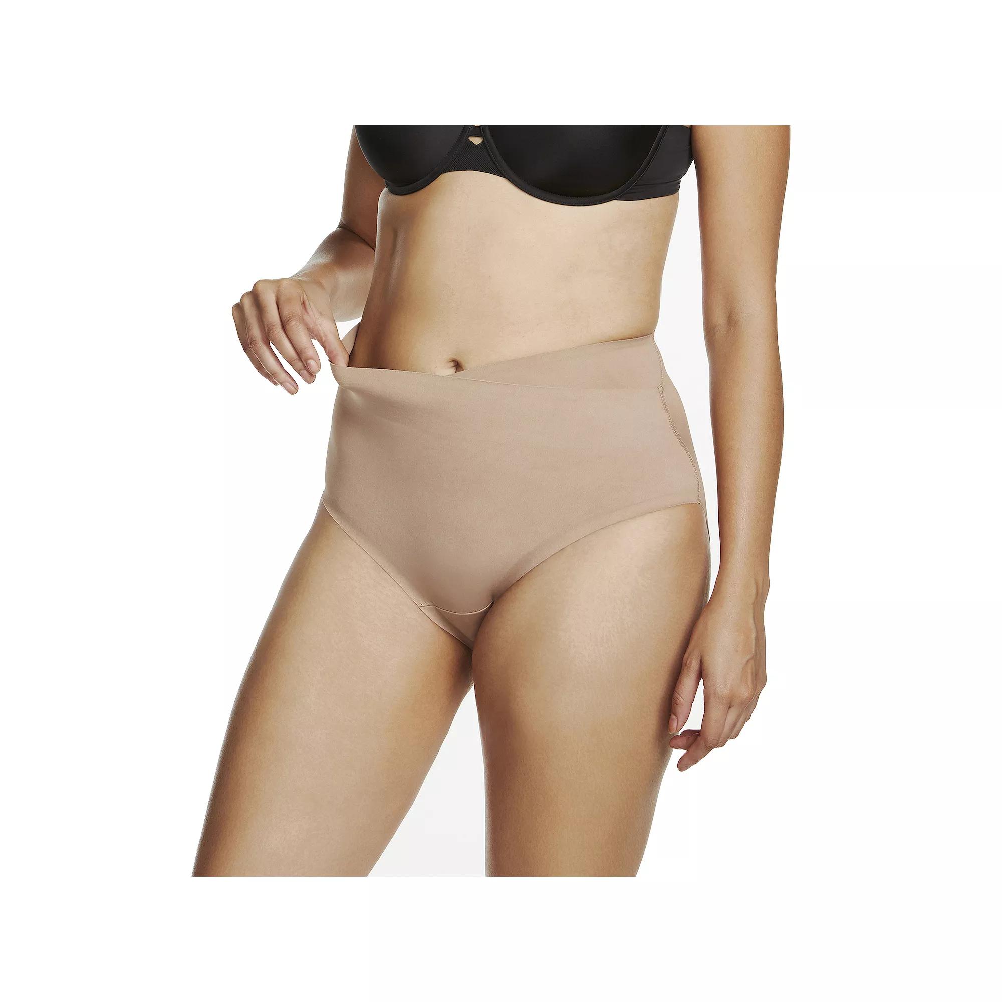 Women's Naomi & Nicole® Firm Control Shapewear Real Smooth Wrap Brief 7524, Size: Medium, Stucco Product Image