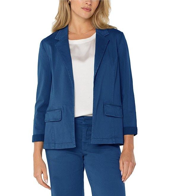 Liverpool Los Angeles Stretch Sateen Notch Lapel Fitted Blazer Product Image