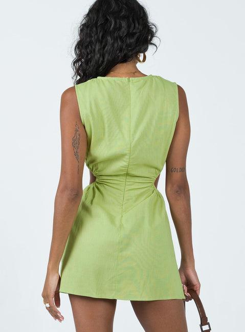 Mayzie Mini Dress Green Product Image