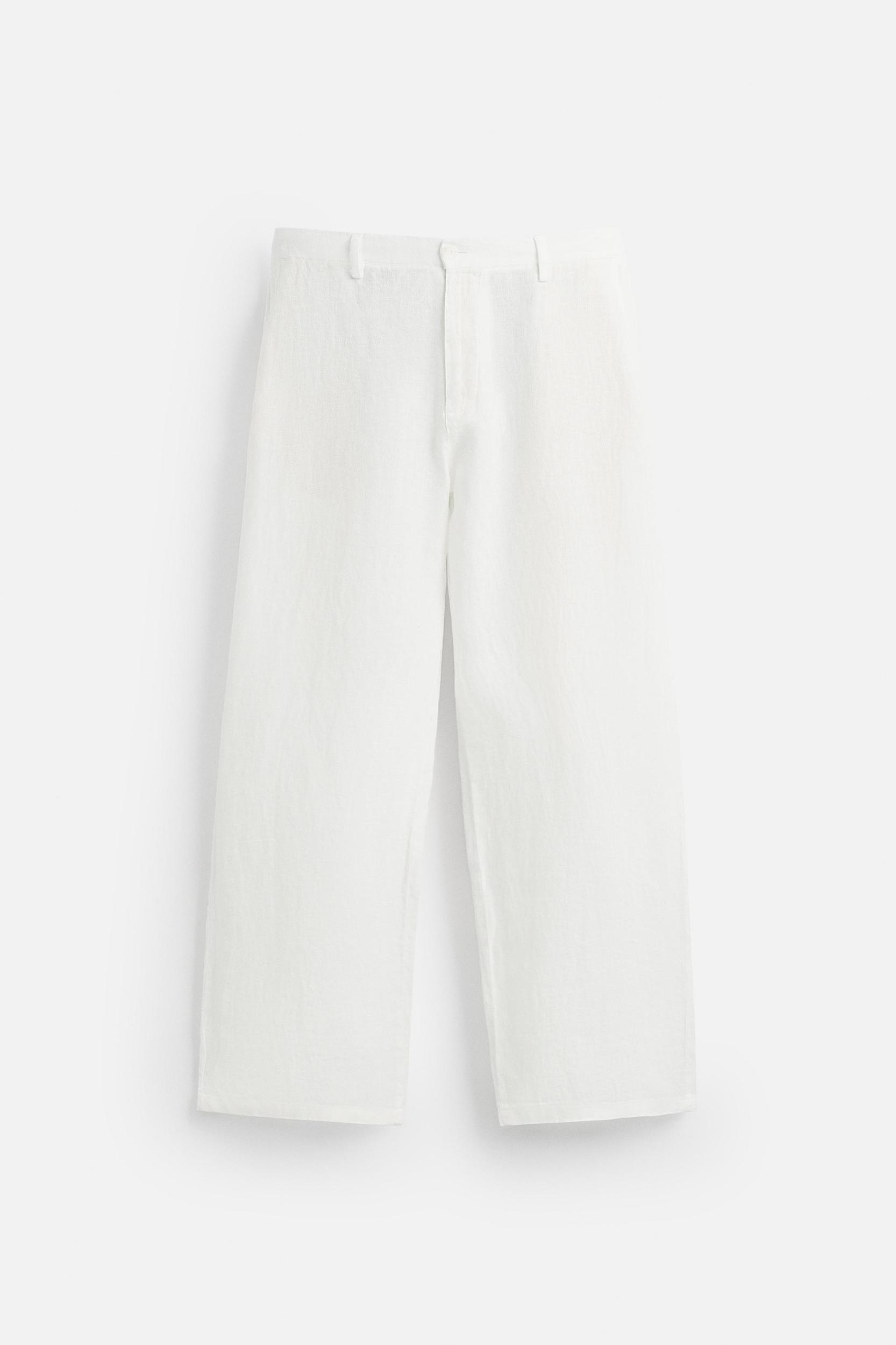 RELAXED FIT 100% LINEN PANTS Product Image