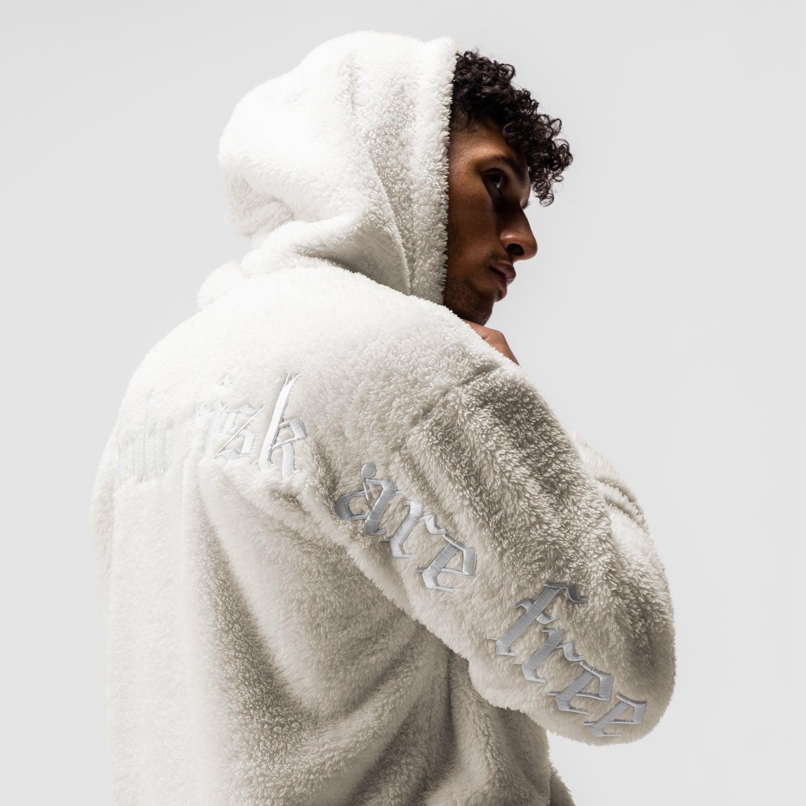 0553. Sherpa Recovery Hoodie - Ivory Cream/White Product Image